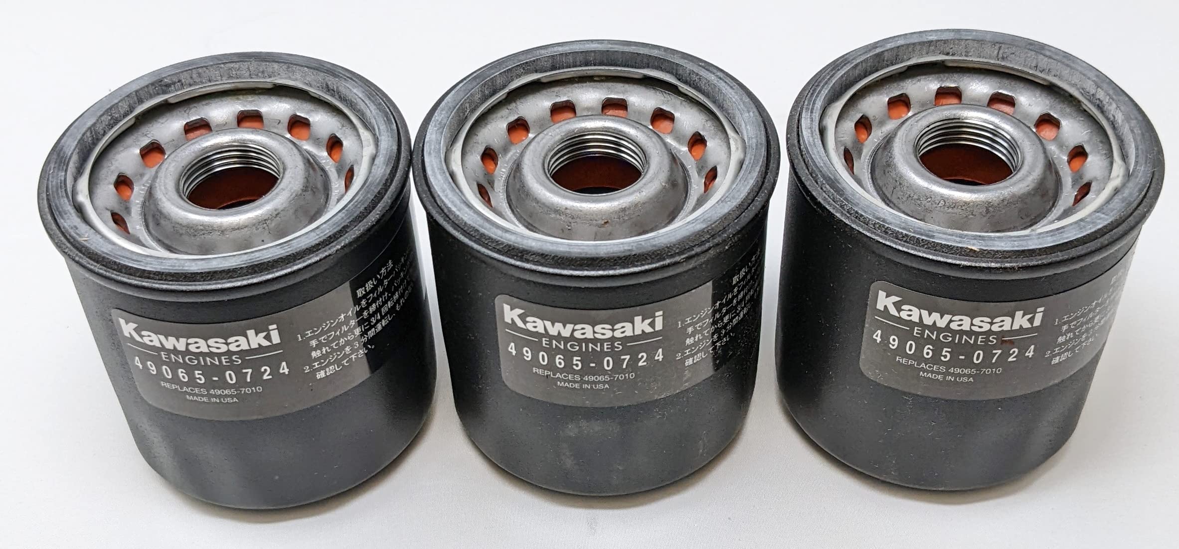 Kawasaki 49065-0724 Oil Filter Fits 49065-7010 Oem- 3 Pack