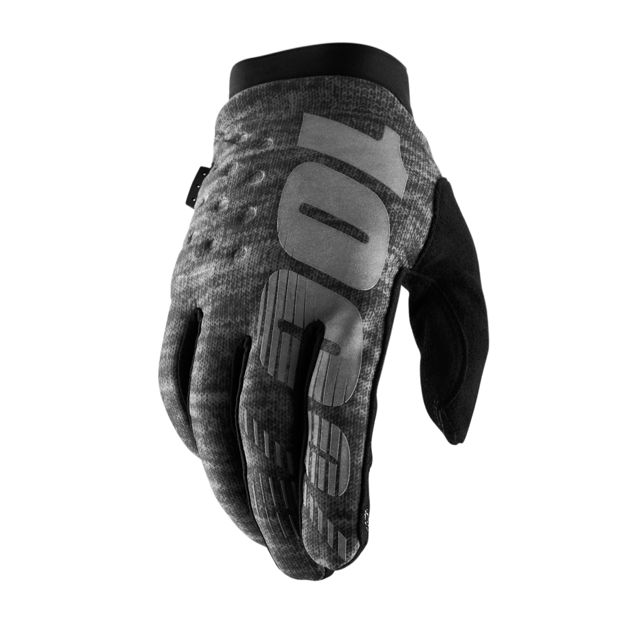 100% Brisker Cold Weather Motocross & Mountain Bike Gloves - Warm Winter Mtb & Mx Powersport Racing Protective Gear (Sm - Heathe
