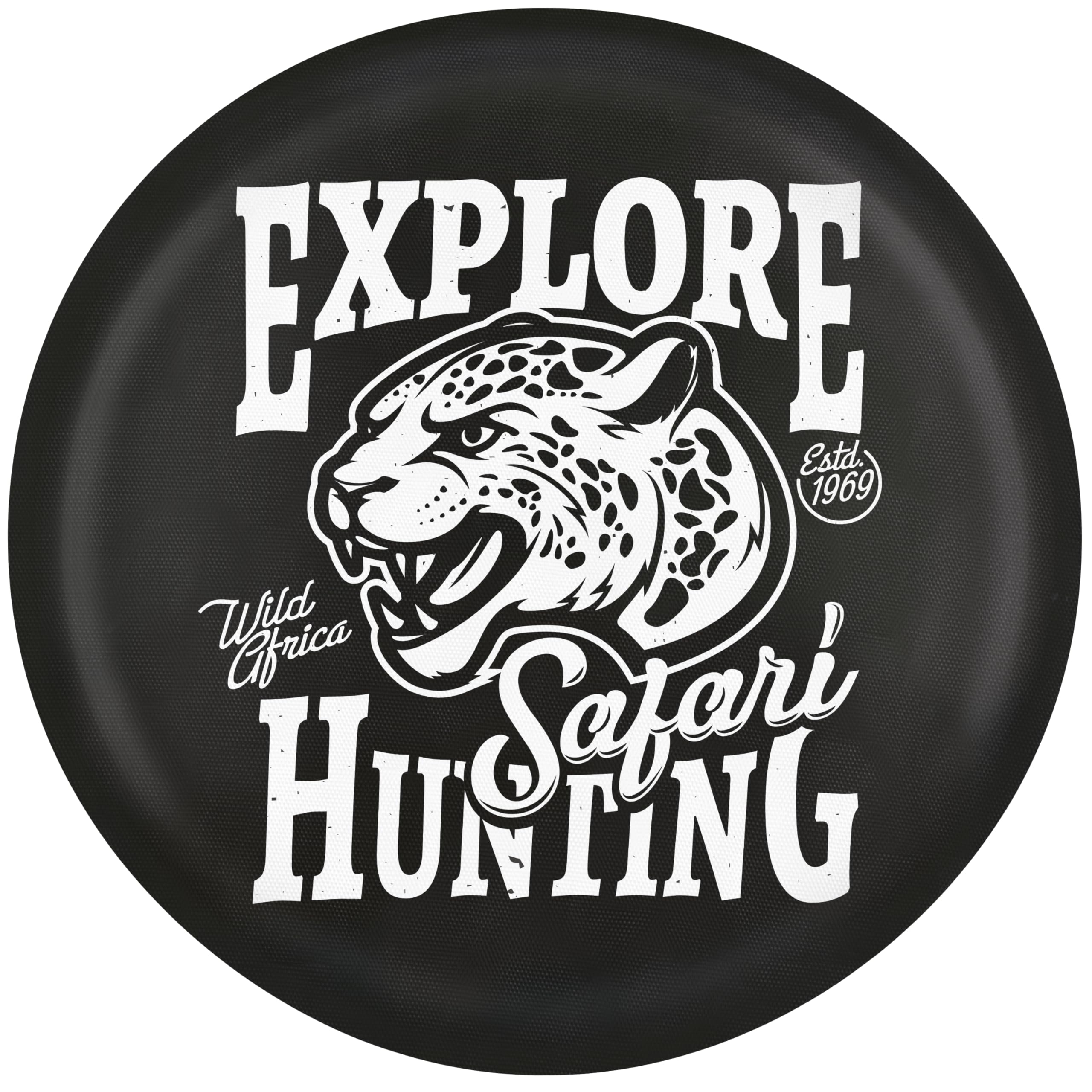 Explore Land 26-27.75 inch Spare Tire Cover Fit Trailer, RV, SUV, Truck, Tough Tire Wheel Soft Cover, Panther