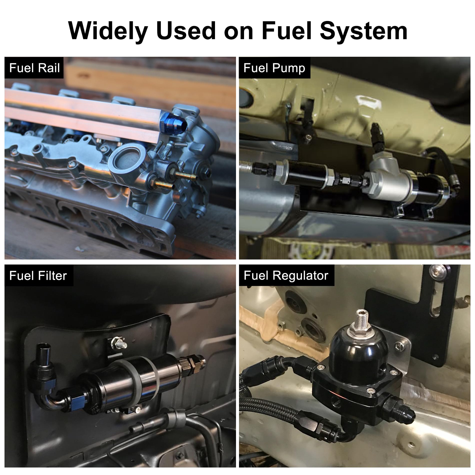 Evil Energy 16An Flare To 12An Orb Male Fuel Rail Adapter Fitting Black