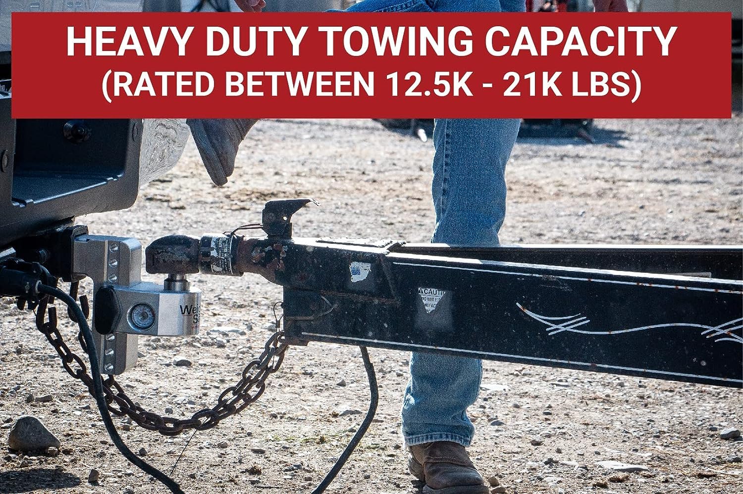 Weigh Safe Ws4-2.5 Adjustable Ball Mount With 4'' Drop And 2.5'' Shank, Aluminum