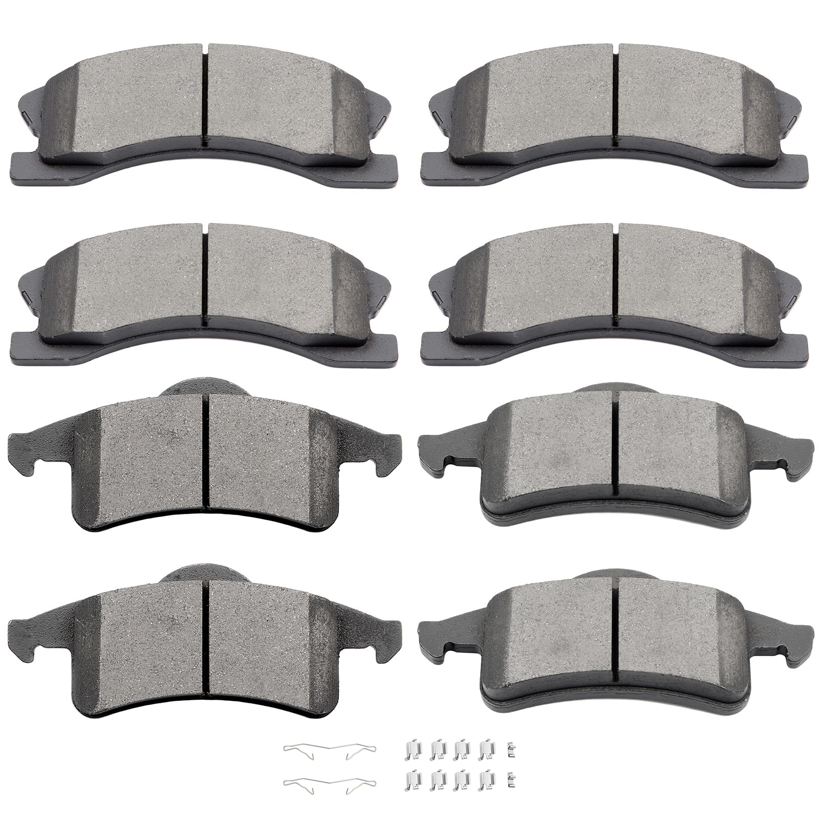 Scitoo Ceramic Brake Pads, 8Pcs Front Rear Brake Pads Brakes Kits Fit For 1999-2004 For Jeep Grand For Cherokee