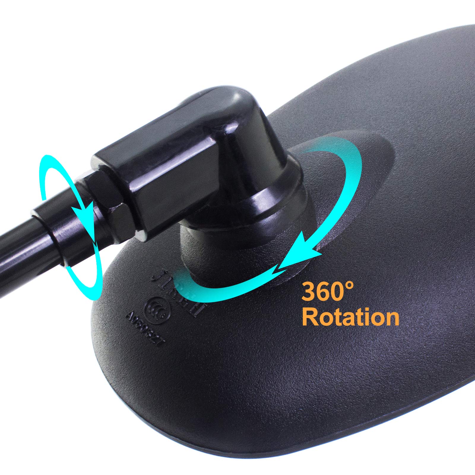 Universal Motorcycle Mirrors Black Rearview Mirrors With 7/8” Handle Bar Mount For Bike, Motorcycle