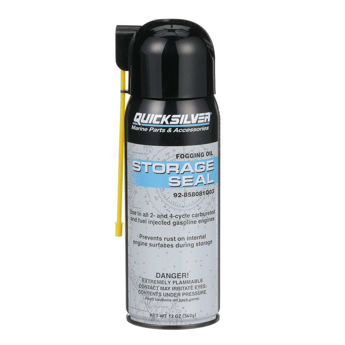 Quicksilver 858081Q03 Storage Seal Engine Fogging Oil For 2-Stroke, 4-Stroke And Fuel-Injected Gas Engines - 12 Oz.