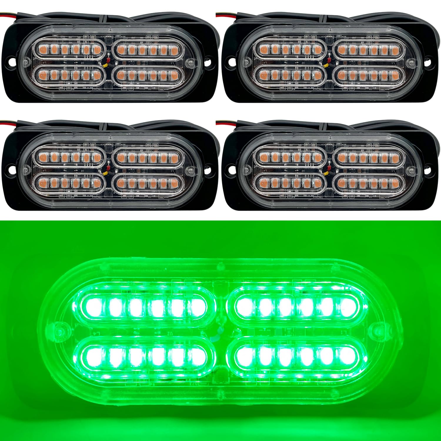 Ease2U E 12-24V 24-Led Super Bright Led Emergency Strobe Lights Warning For Cars Trucks Vehicle Suv Caution Hazard Construction