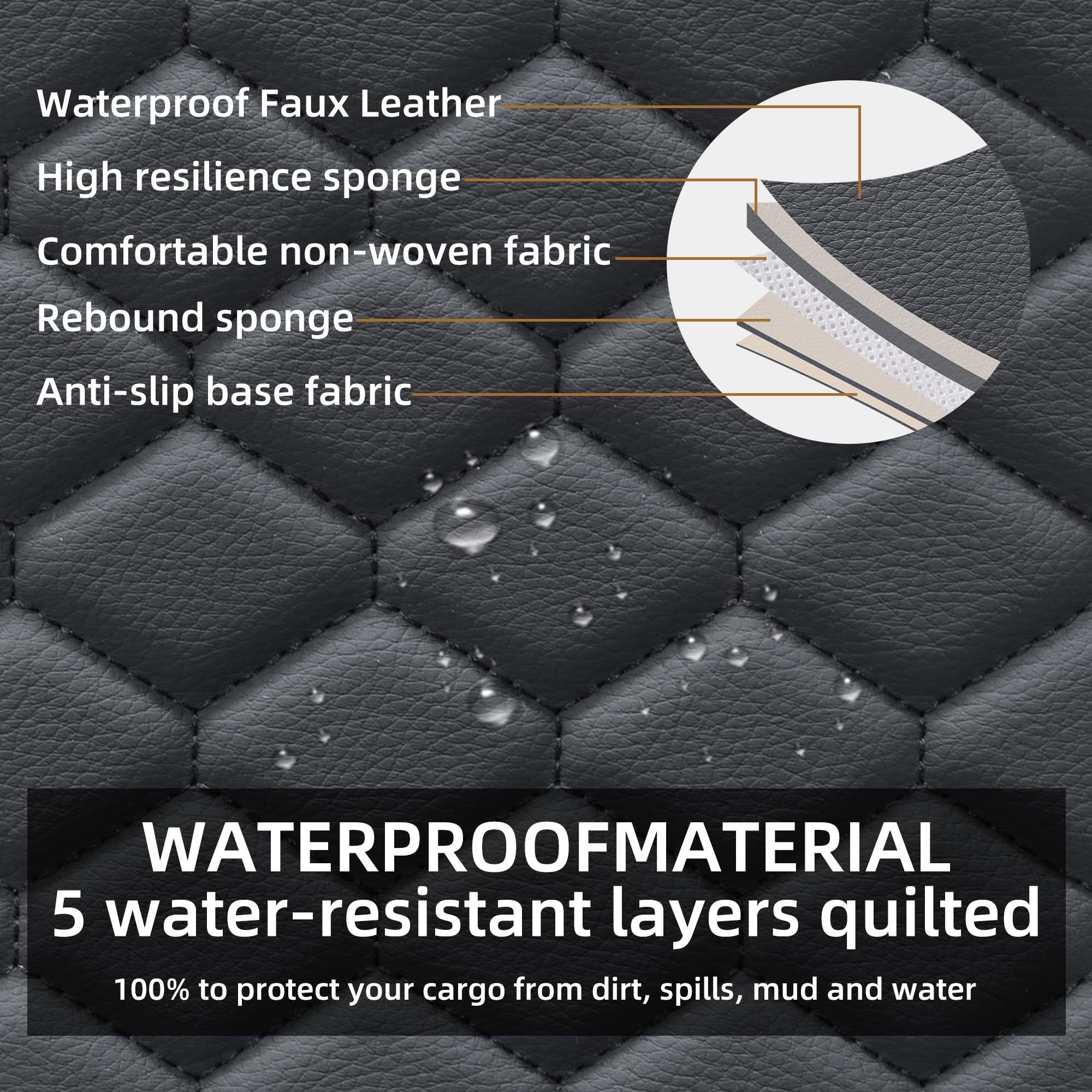 Elantrip 2Pcs Front Car Seat Covers Leather Maga Seat Protector Universal Fit For Most Cars Suvs And Trucks Water Proof Seat Pro