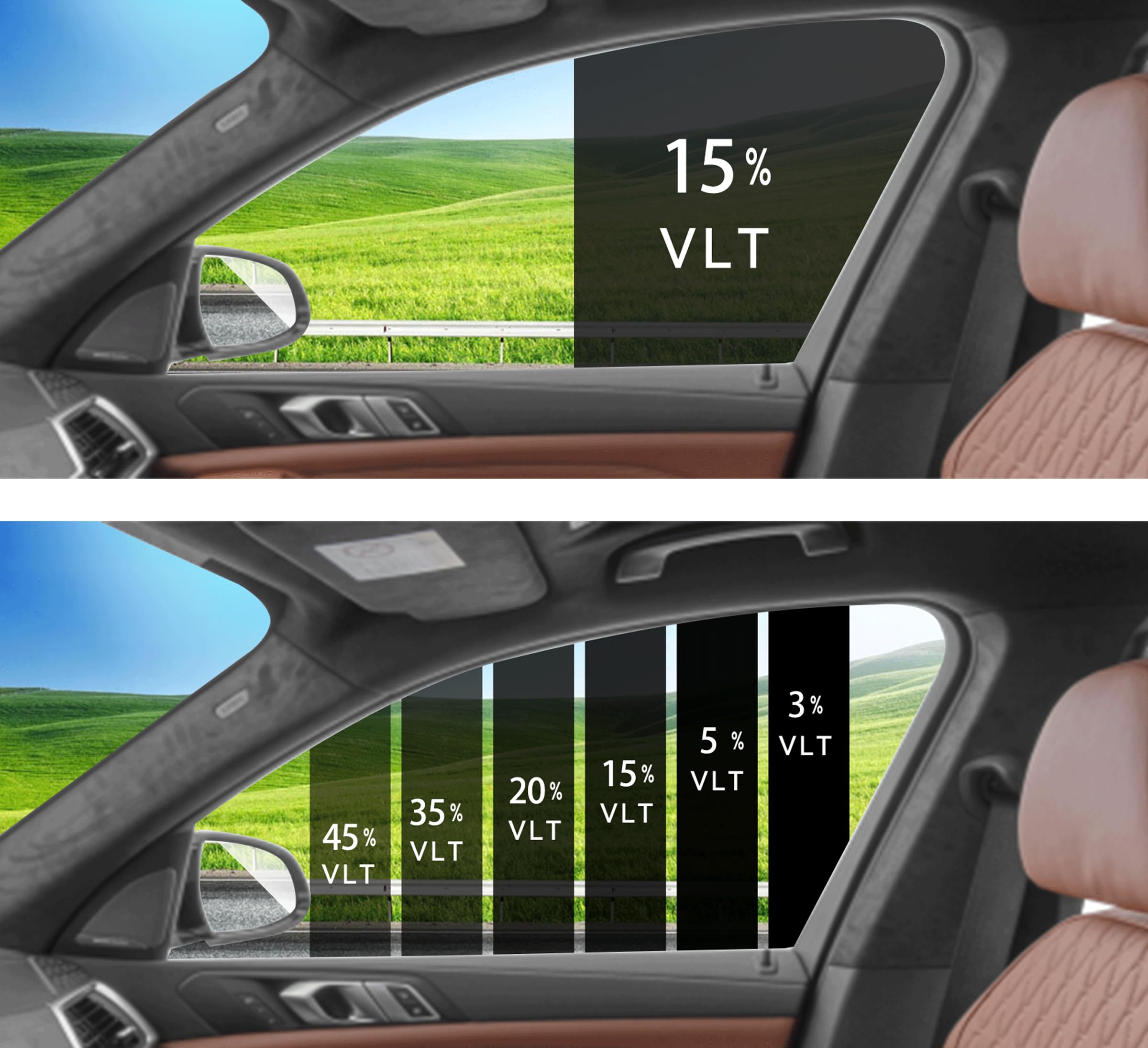 2Ply Premium Window Tint Film For Car 20''In X 20'Ft (15% Vlt), Protects Privacy, Blocks Uv And Reduces Heat, Film Roll For Car