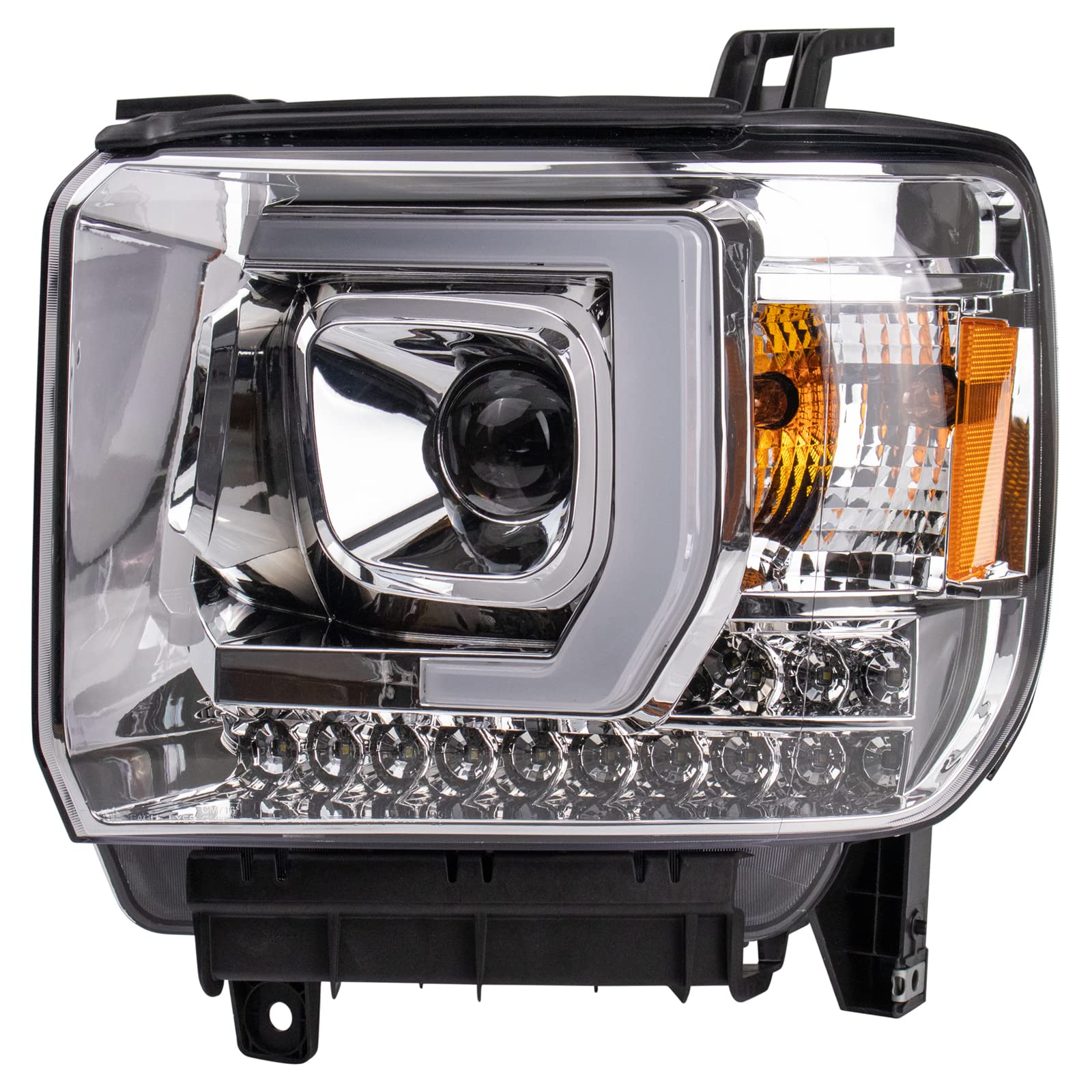 Trq Headlight Assembly Set Headlights Driver & Passenger Side Compatible With 2014-2015 Gmc Sierra 1500 2015-2019 Sierra 2500 Hd