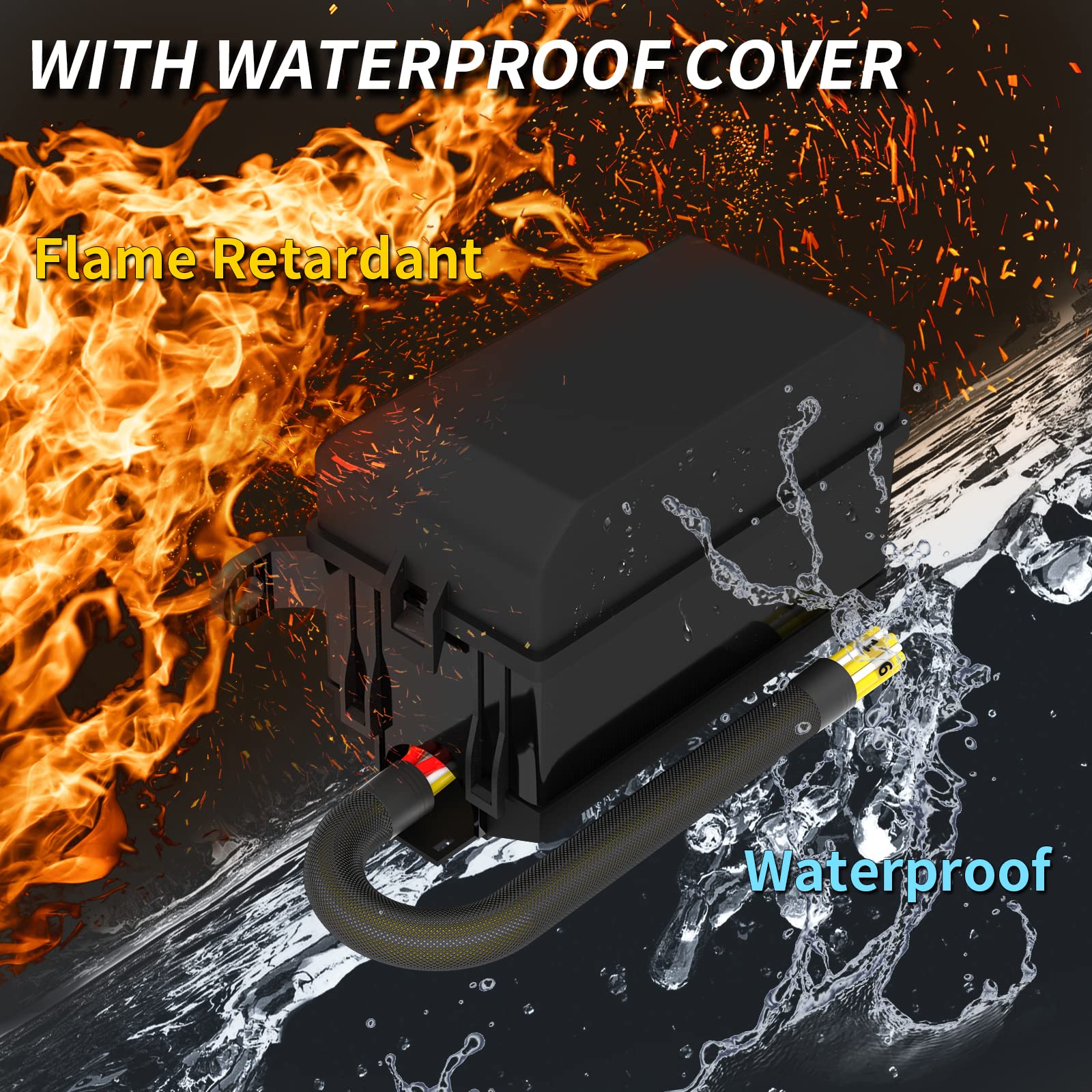 Joinfworld Relay Box 12V Automotive Fuse Relay Box Pre-Wired Universal Waterproof Fuse and Relay Box with 6 Relays and 6 ATC/ATO