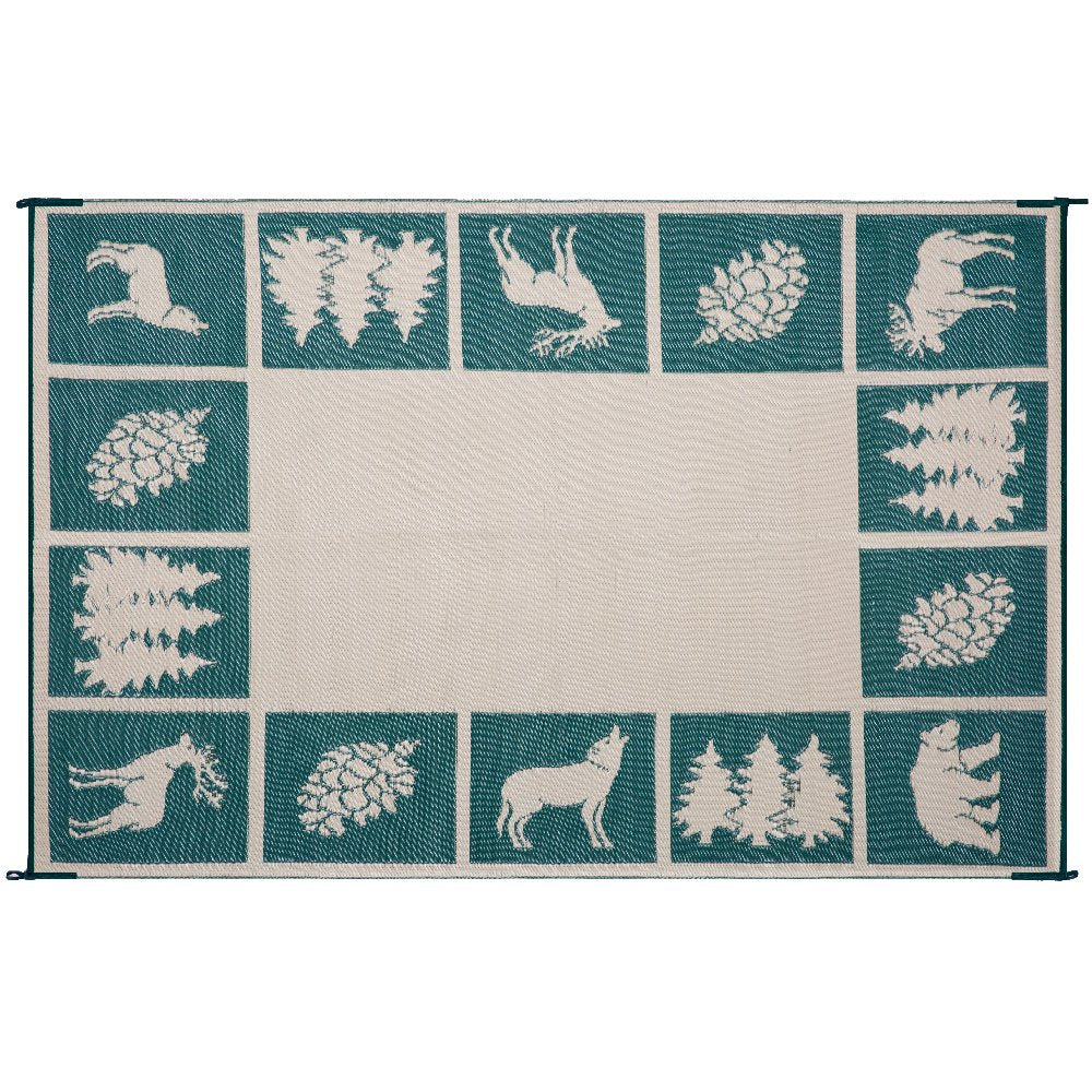 Stylish Camping 229124 9'X12' Reversible Mat, Plastic Straw Rug, Large Floor Mat For Outdoors, Rv, Patio, Backyard, Picnic, Beac