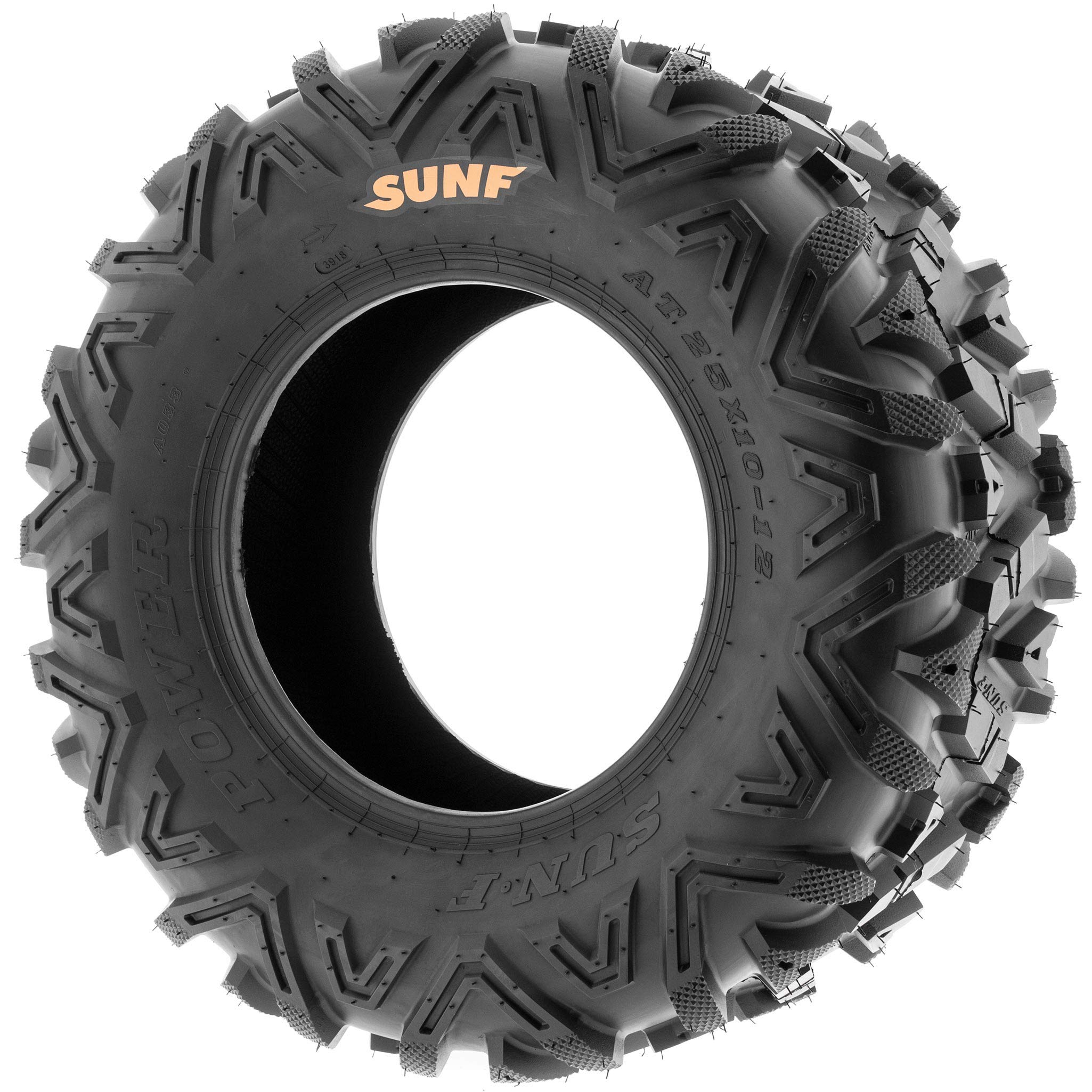 SunF A033 Power.I 25x10-12 ATV UTV Tire All-Terrain Off-Road, 6 Ply Tubeless