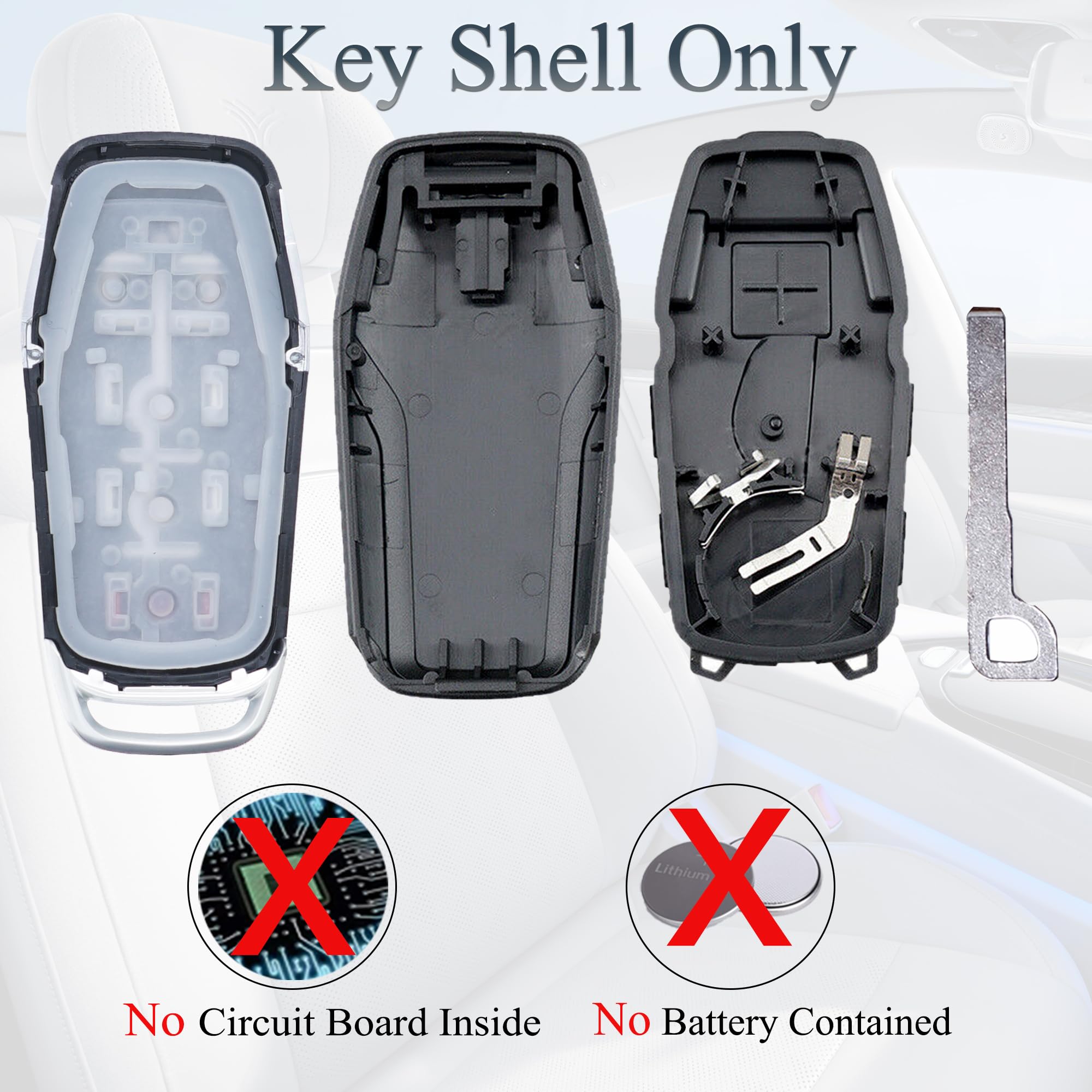 SUPALAND Key Fob Shell Case Cover Replacement Fits for Ford F150 F250 F350 F450 F550 Trucks 2015 2016 2017 Keyless Entry Remote