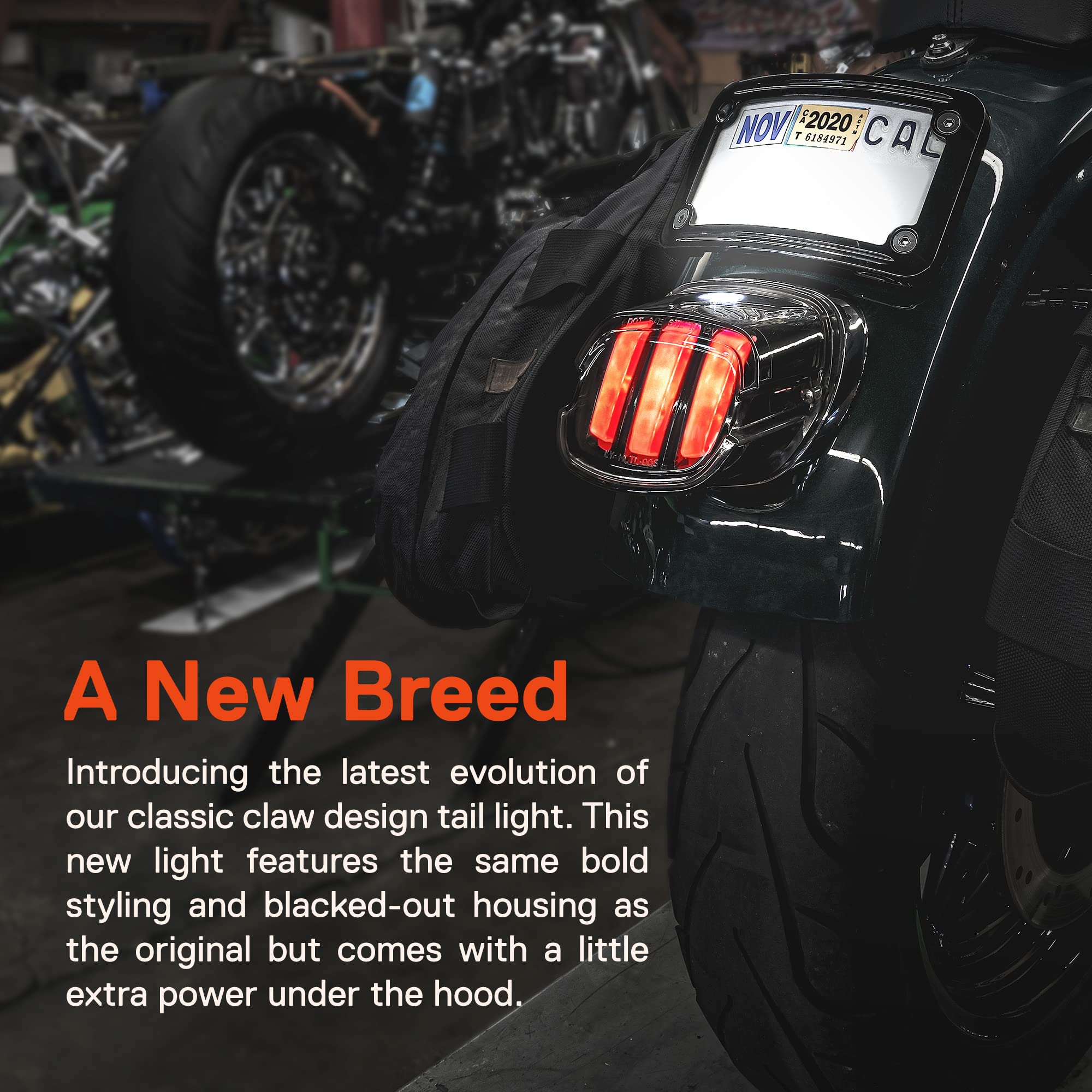 True Mods Led Brake Tail Light For Harley Davidson [F1-Style Flashing Blinker] [Turn Signal] [Dot] Integrated Rear Taillight For Sportster Dyna Fat Boy Road King Electra Glide Ultra Softail Heritage