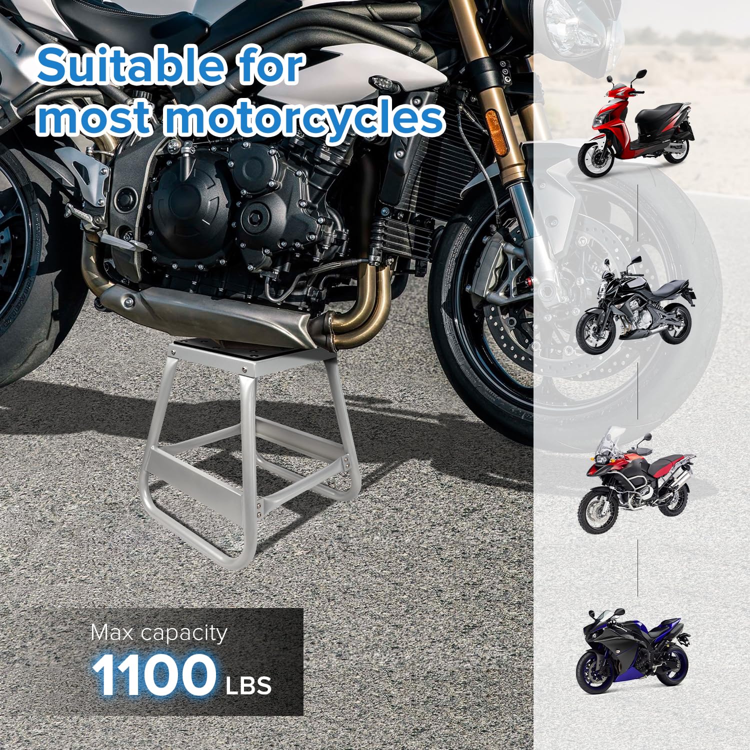 Donext Motorcycle Lift Stand Dirt Bike Stand Universal Panel Stand Moto Removable Maintenance Motocross Stand Hoist Lift Jack 11