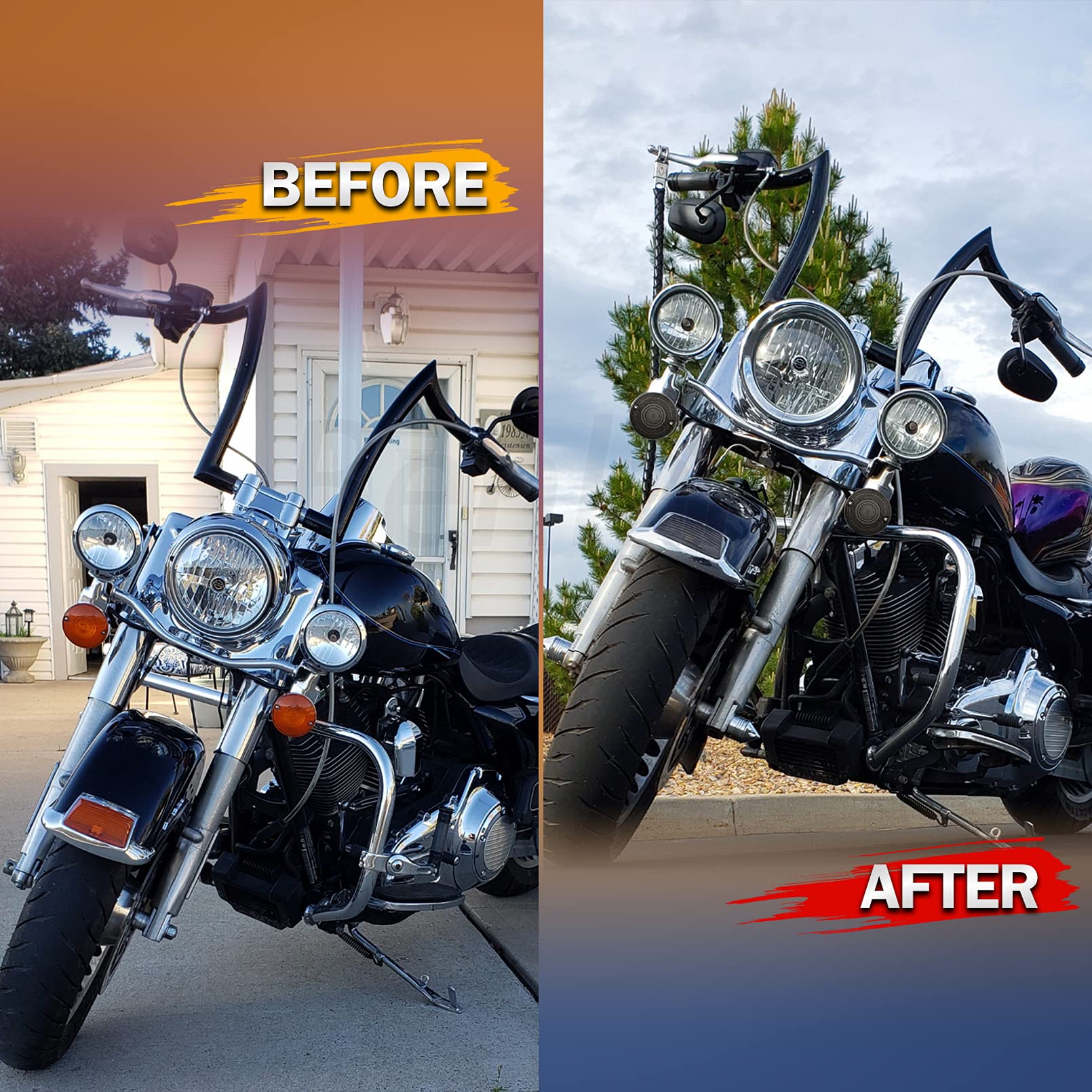 Benlari 3 1/4'' Smoke Turn Signal Light Lens Covers Compatible For Harley Touring Road Glide Road King Electra Glide Heritage So