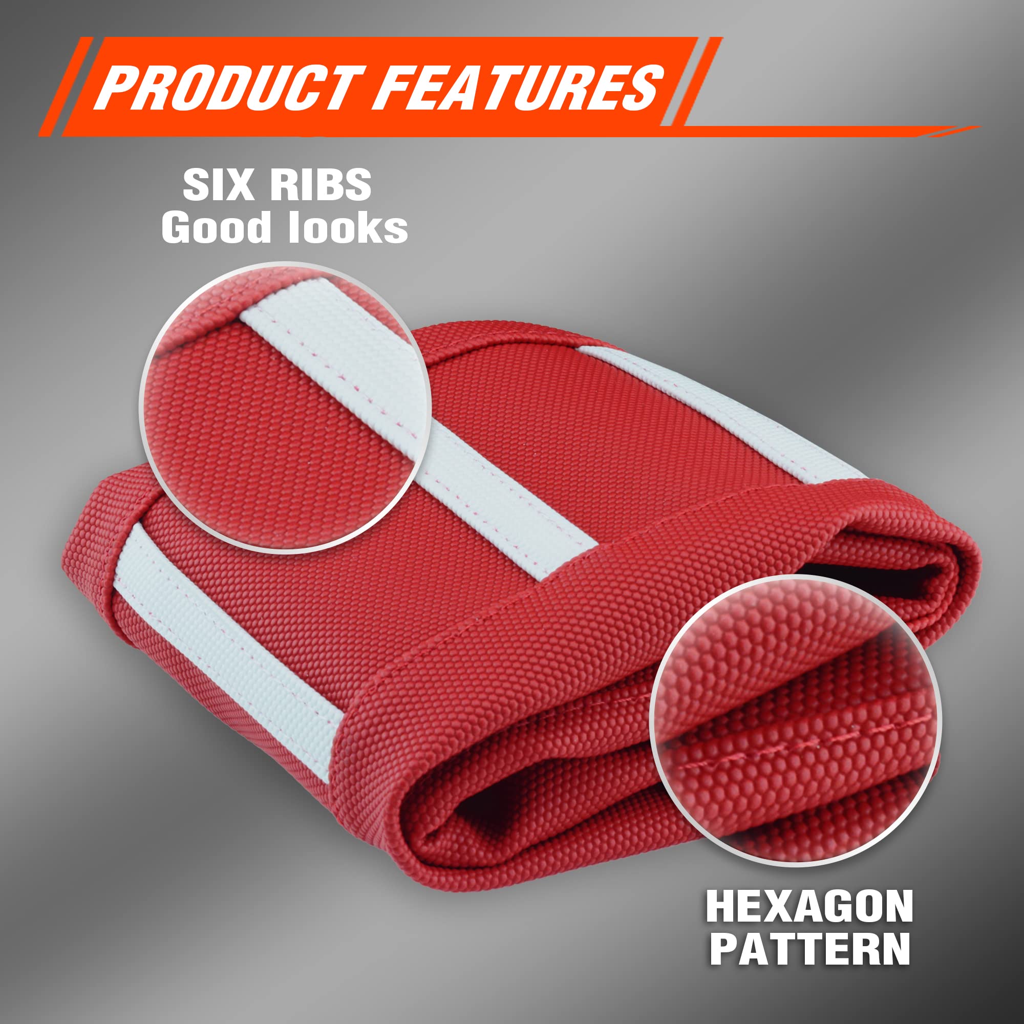 Fewfuss Dirt Bike Seat Cover - White Stripe Universial Seat Cover For Dirt Bike - Motorcycle Motorcross Enduro Seat Covers (Red)