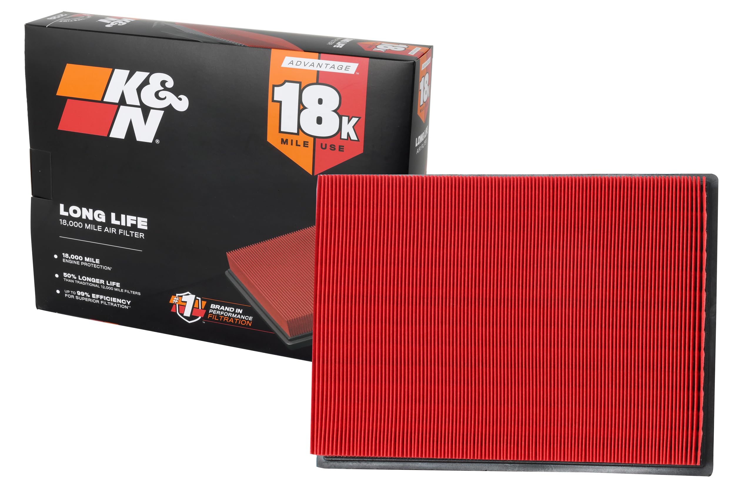 K&N Engine Air Filter: Long Life 18,000 Mile Replacement Air Filter: Compatible With 2010-2019 Toyota/Lexus Suv V6/V8 (4Runner,