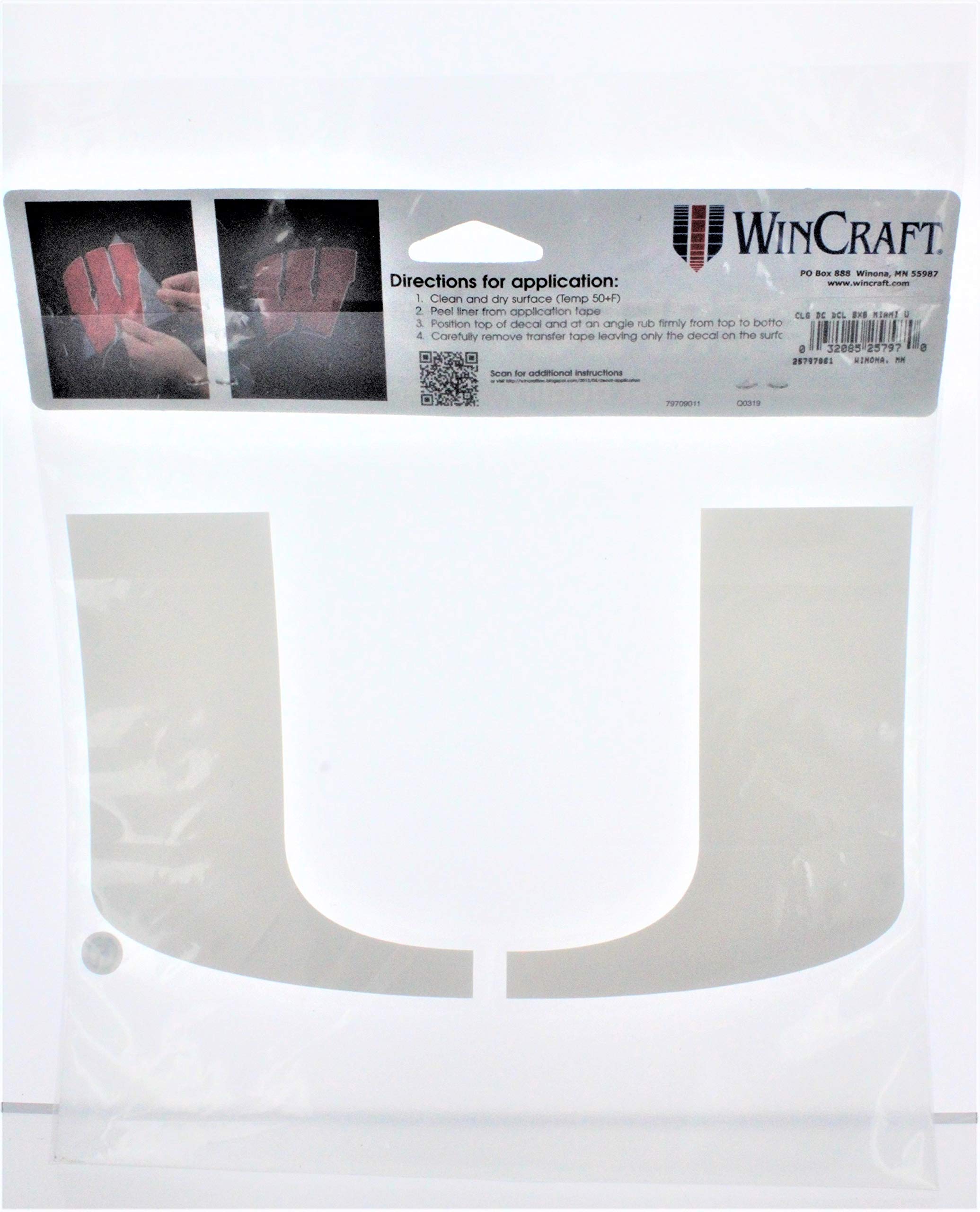 Wincraft Miami Hurricanes White Die Cut Decal