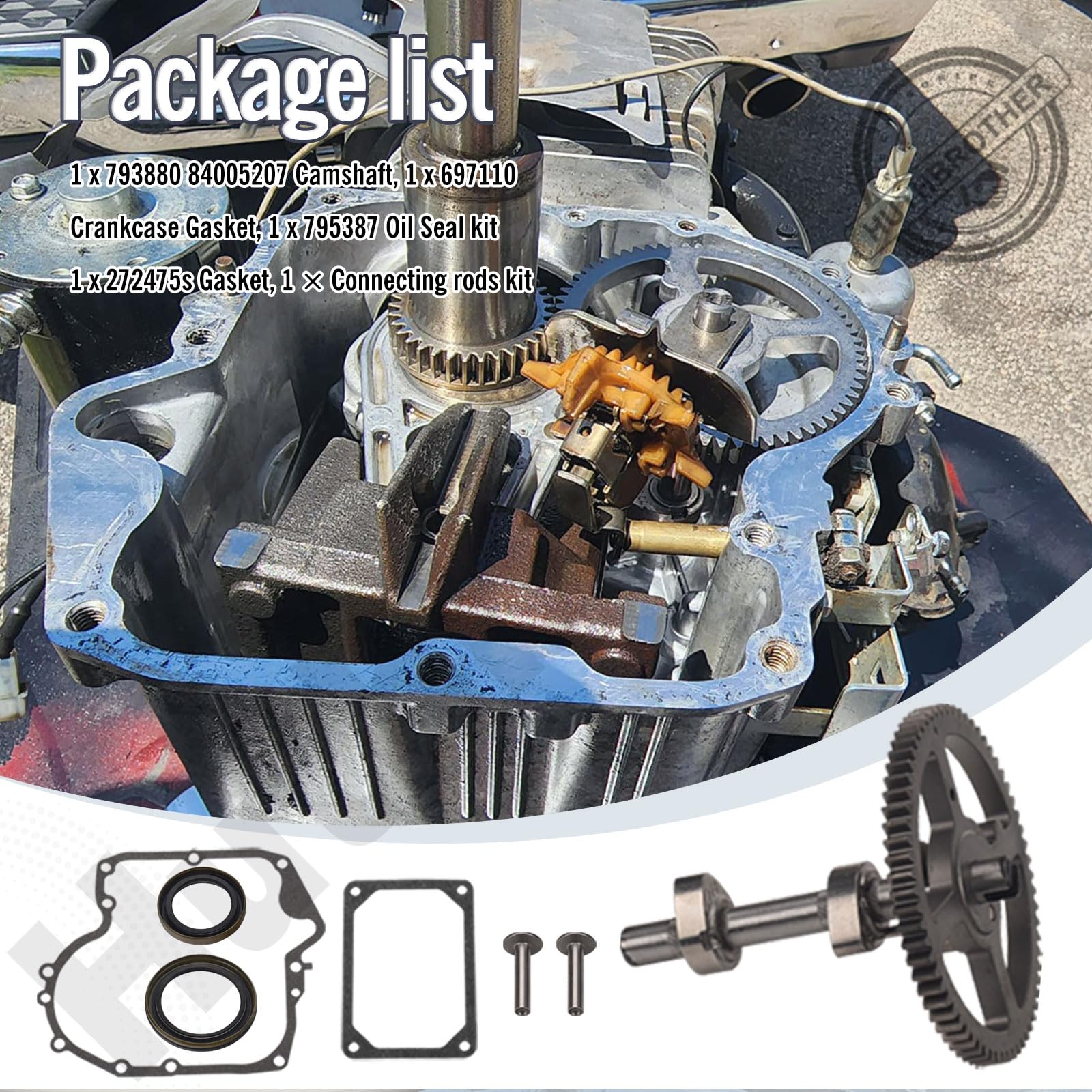 84005207 793880 Camshaft - for B&S 793880 793583 792681 791942 795102 Cam Replacement Kit with 795387 Oil Seal Ring and 697110 C