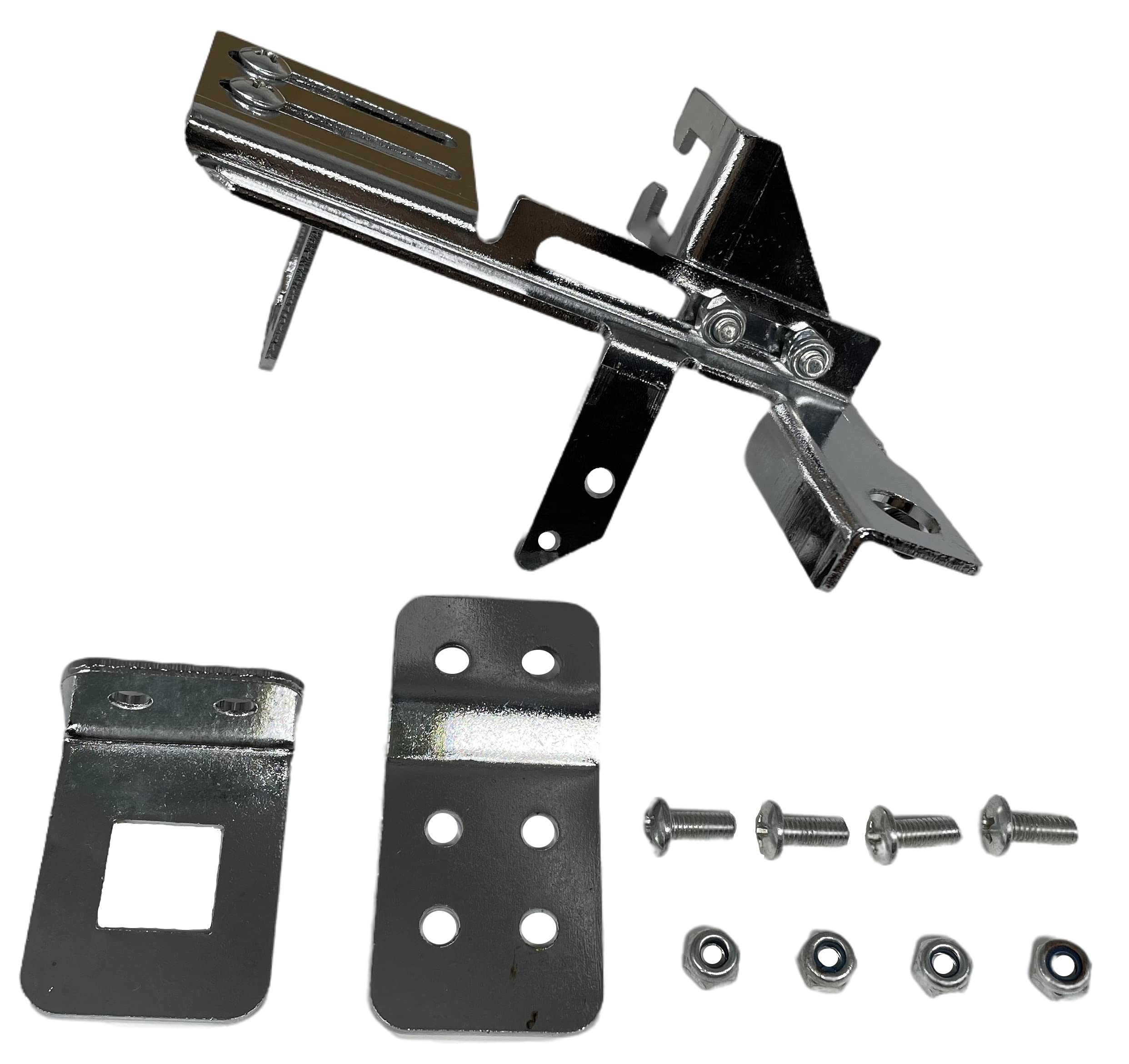 Lkonwee 24283 Throttle And Kickdown Cable Bracket Kit,Adjustable,Chrome Steel Carburetor Linkage Bracket Fits For Sbc Bbc Holley