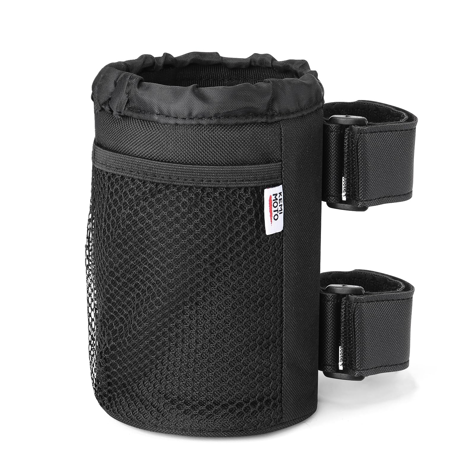 Kemimoto Utv Roll Bar Drink Cup Holder With Mesh Pocket Adjustable Water Bottle Holder Universal Compatible With 1.5'' To 2'' Ro