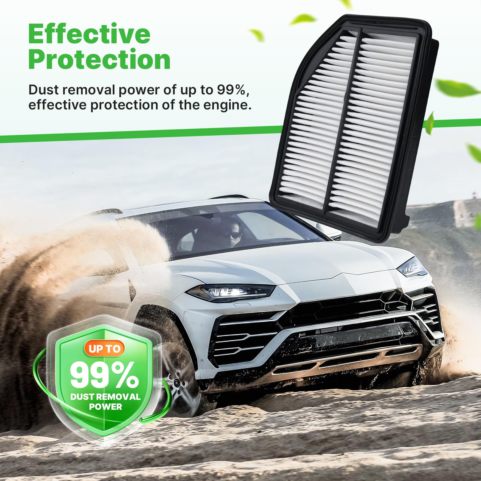 RVgolf 2PCS Engine Air Filter Fit for 2012 2013 2014 Honda CR-V (2.4L) Air Filter Replacement Engine Filter Accessories# CA11258