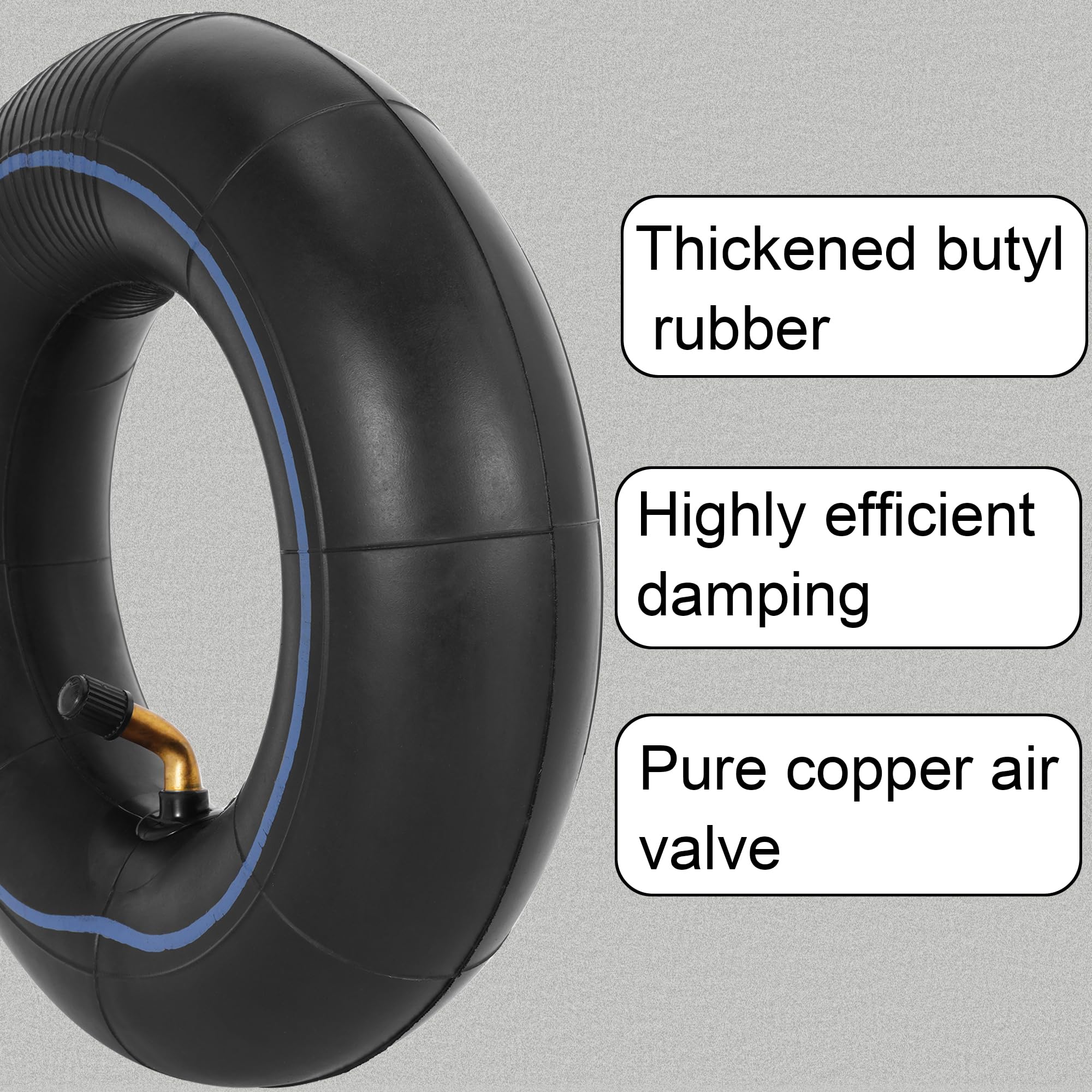 2.80/2.50-4 Inner Tube, 2.80-4 Go Cart Inner Tube 2.50-4 Tube (2 Pack) With 90° Tr87 Bent Valve Stem Replacement For Scooter Hand Trucks Utility Cart Lawn Mowers Wheelbarrows Skateboard And Atv