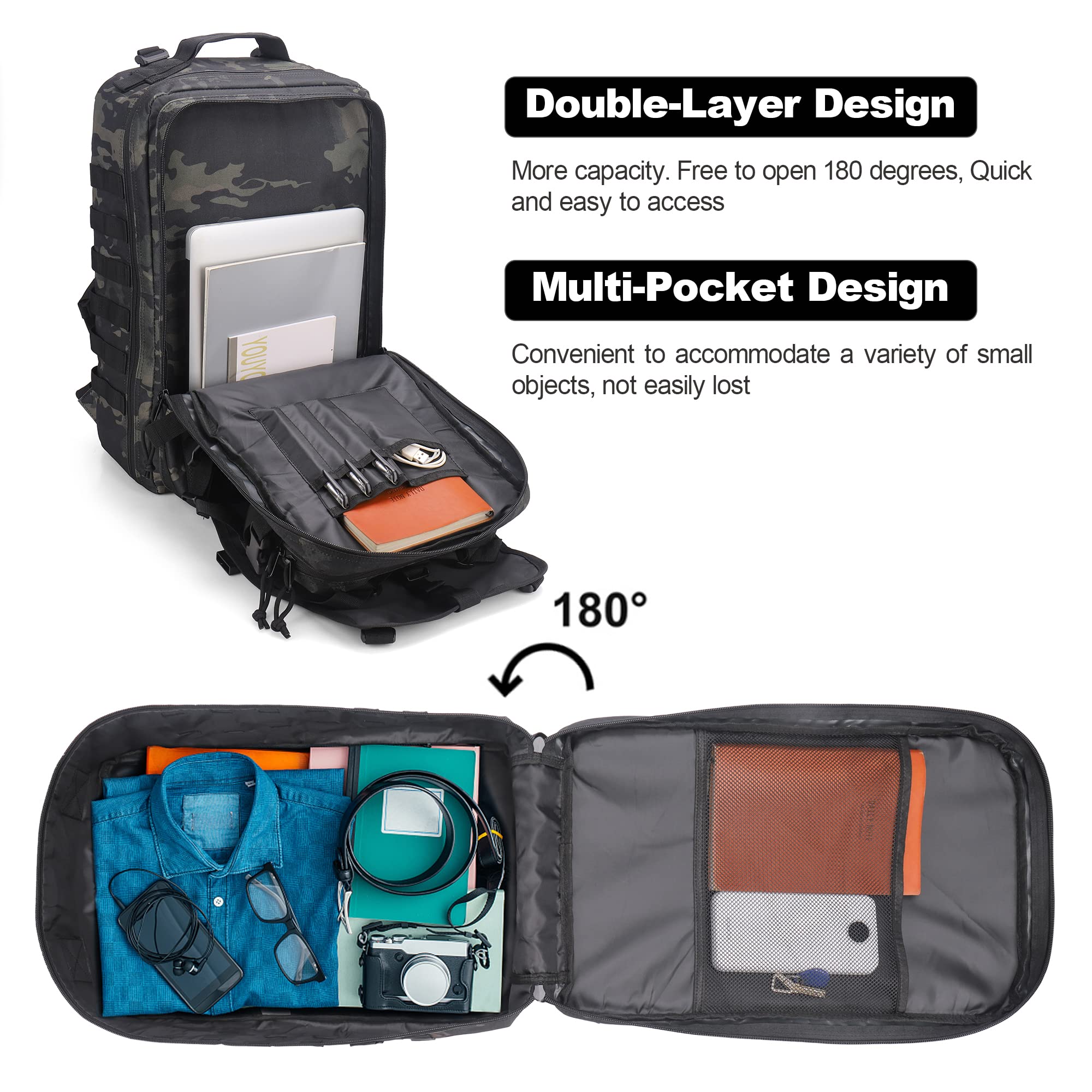 Youngoa Men'S Motorcycle Helmet Backpack, Green Camo, Unisex