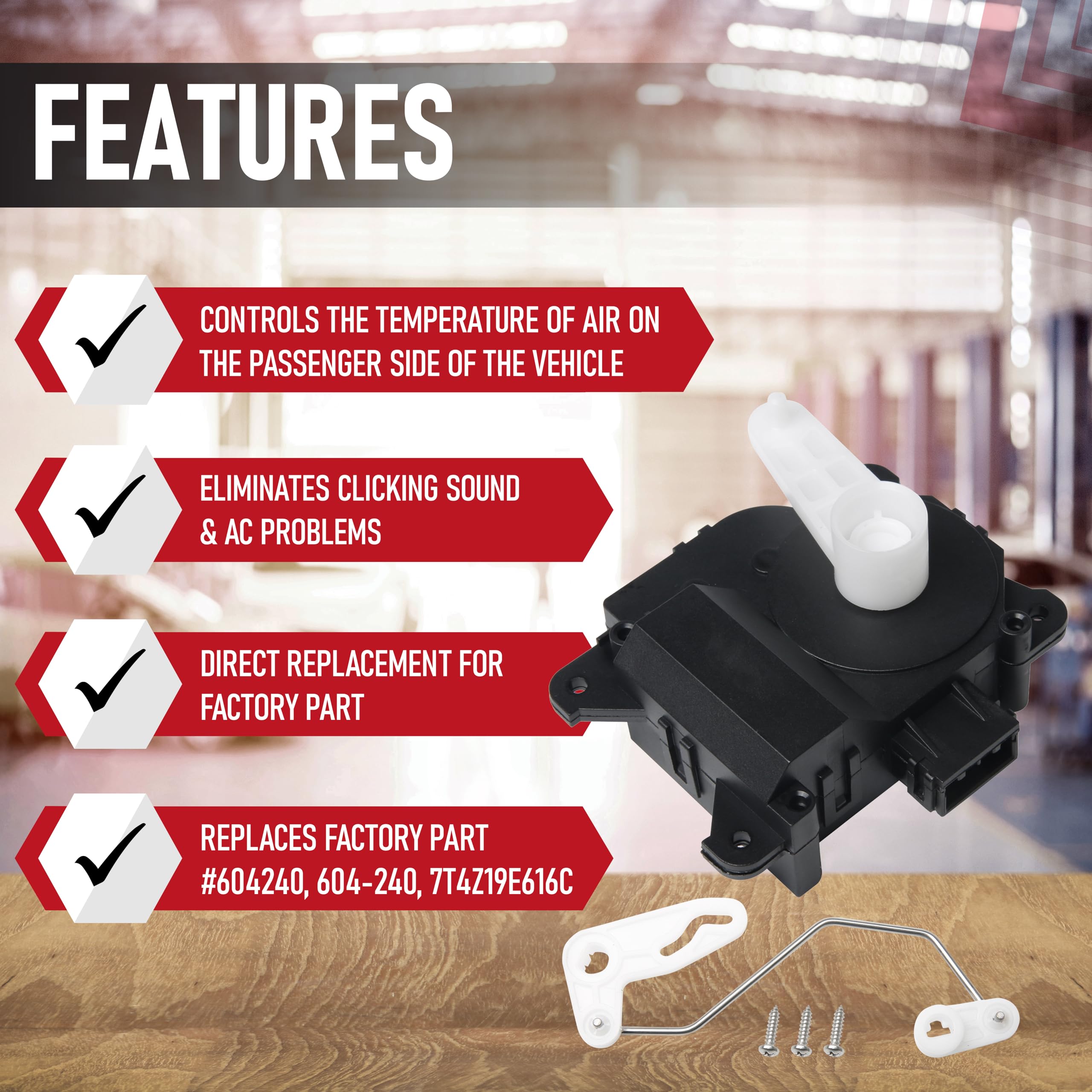 Hvac Air Blend Door Actuator Replacement By Aa Ignition - Passenger Side - Compatible With Ford & Lincoln Vehicles - 2007-2014 E