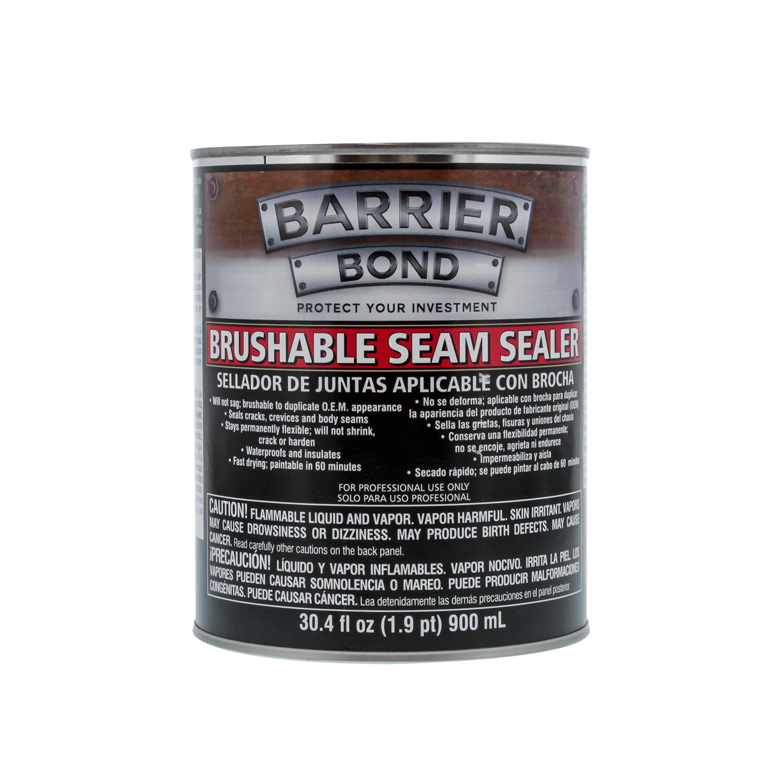 Barrier Bond - Brushable Seam Sealer, Quart Can with 30.4 Fluid Ounces, Seam Sealer for Automotive Joints & Body Repair, Paintab