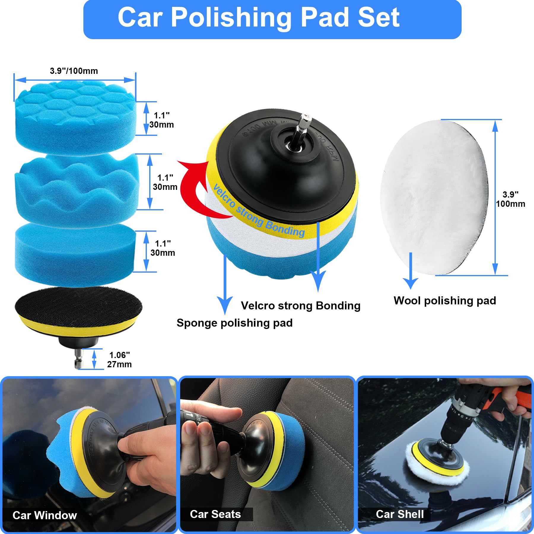 29Pcs Car Detailing Brush Set, Car Detailing Kit, Auto Detail Supplies Tools With Wheel Drill Brush Set, Car Cleaning Kit, Car P