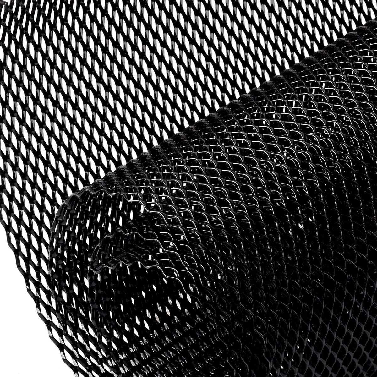 Aggauto Universal 40 ''X13 '' Car Grill Mesh - 100X33Cm Aluminum Alloy Automotive Grille Insert Bumper 5X10Mm Rhombic Hole, One