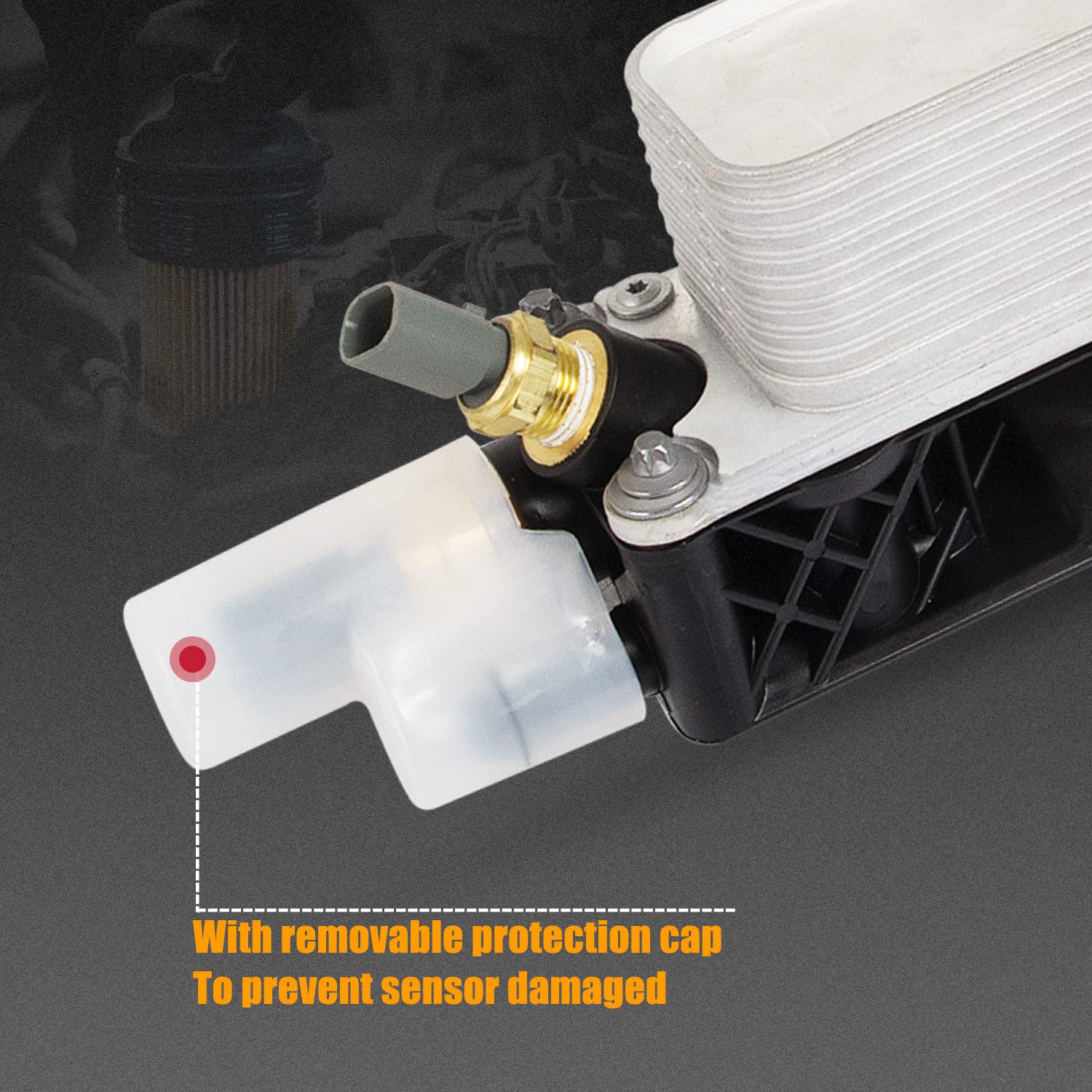 Engine Oil Cooler With Oil Filter Housing Adapter Assembly Compatible With 2011 2012 2013 Chrysler 200 300, Dodge Charger Journe