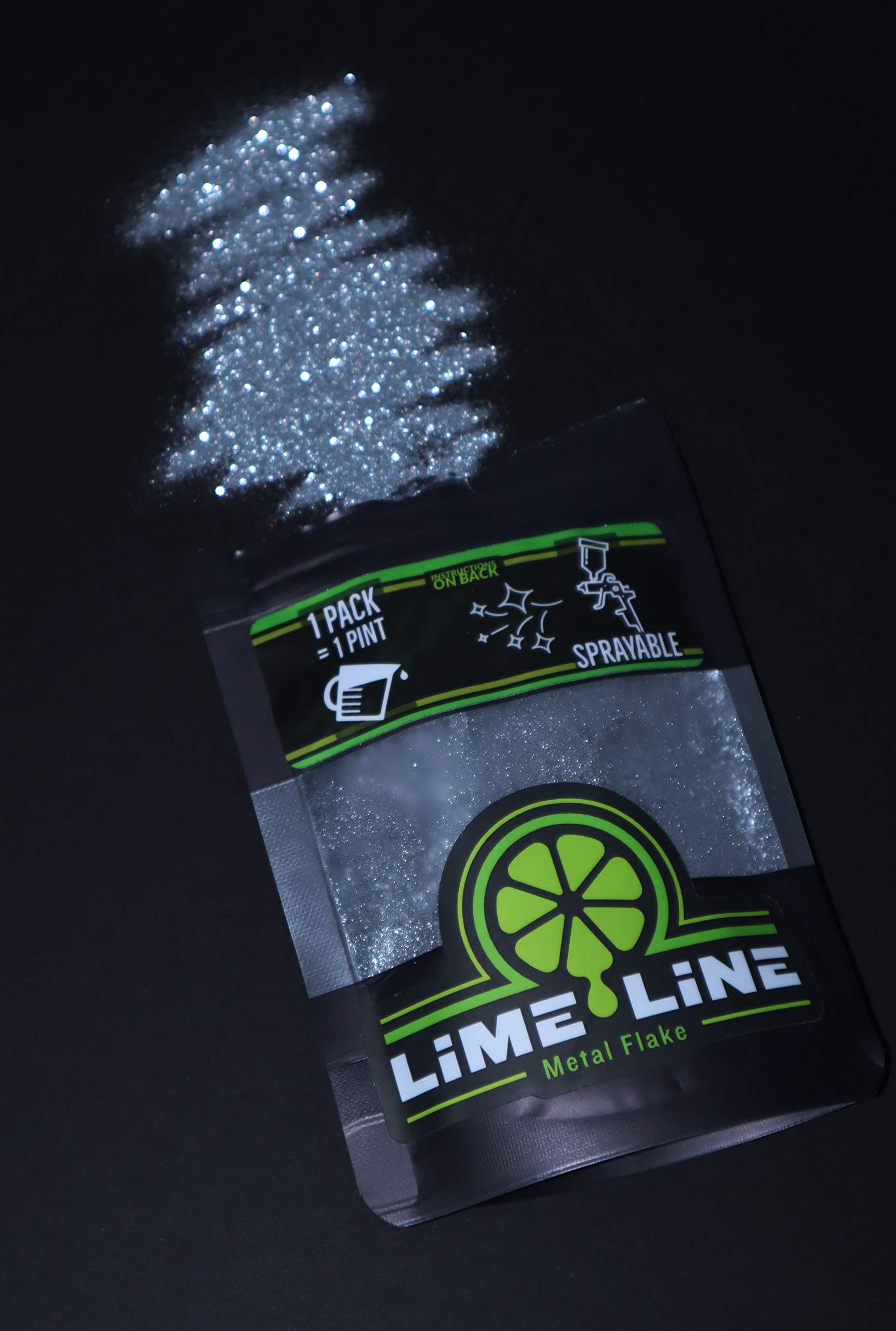 Lime Line Sprayable Automotive Metal Flake For Custom Paint