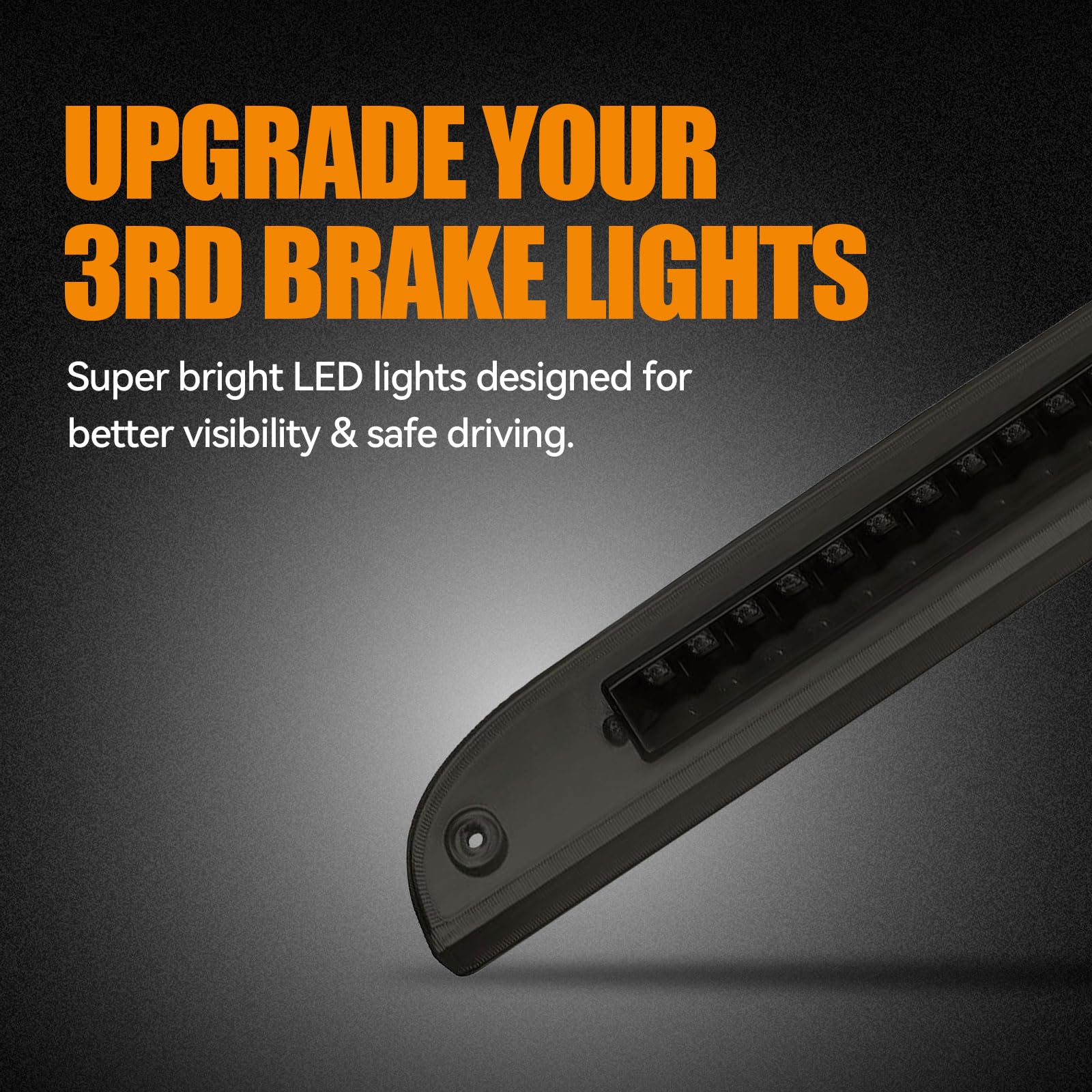 Cxdar Third 3Rd Brake Light Led For 2002-2010 Ford Explorer, High Mount Rear Brake Lights Assembly For 2008-2012 Ford Escape, Wa