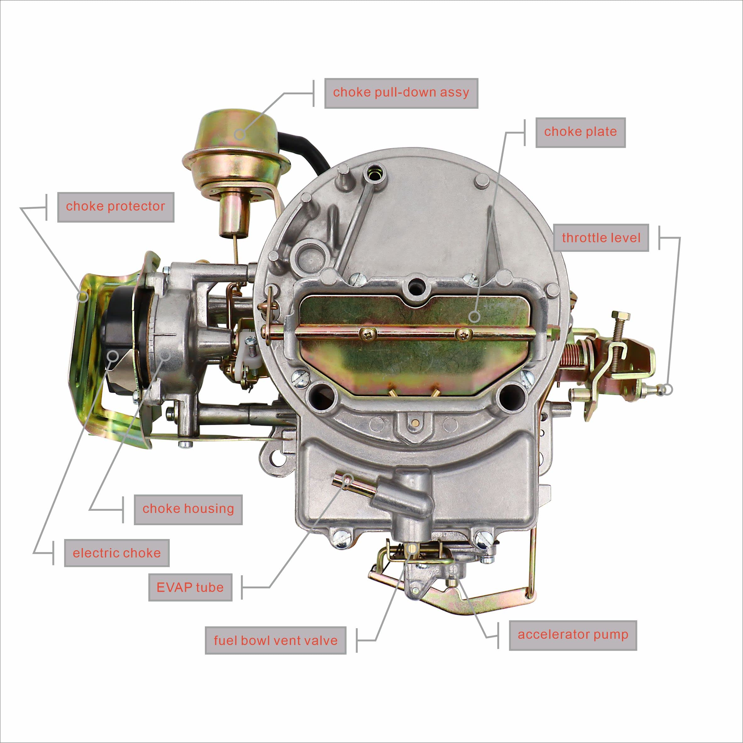 2 Barrel Carburetor 2100 2150 Carburetor For Ford 289 302 351 Carb F100 F250 F350 360 Cu Jeep Engine Mustang Replace For Motorcr