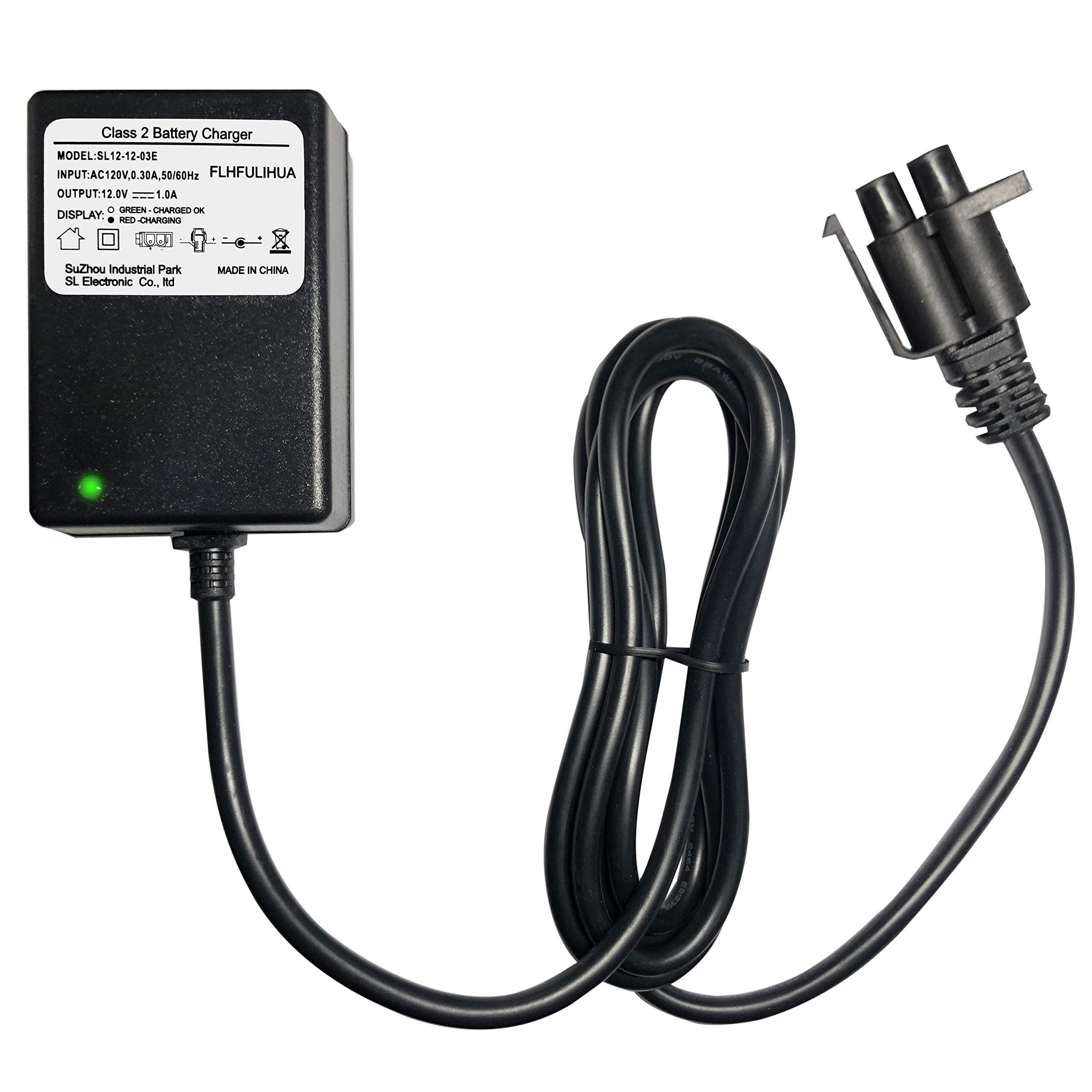 12V Battery Charger for Ride On Power Supply Adapter for Yamaha Raptor 700R, Toyota FJ Cruiser, MegaTredz, Motion Trendz 12 Volt