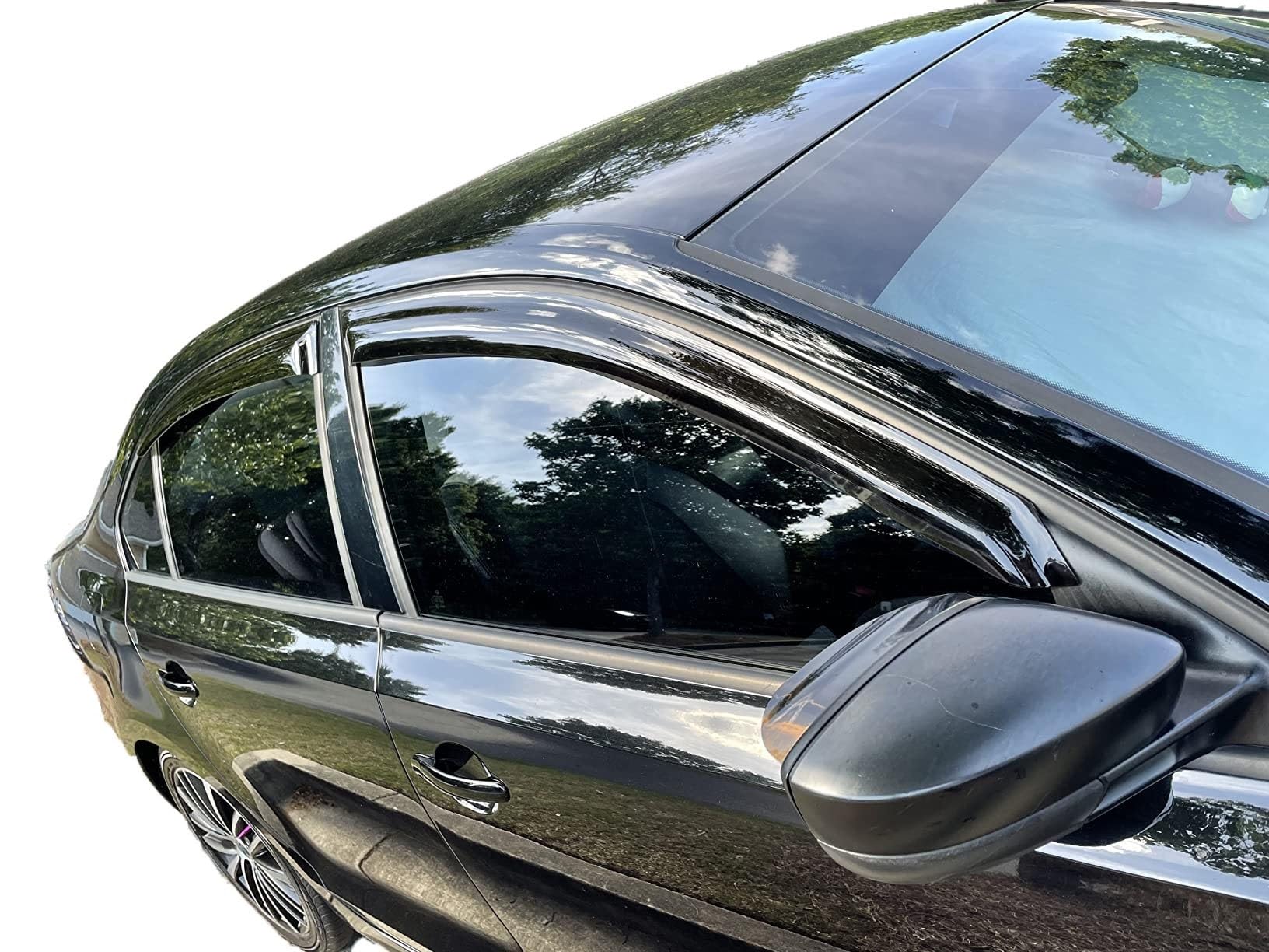 2019-2025 Tape-On Rain Guards For Hyundai Santa Cruz Side Window Deflector Visors Se Sel Night Xrt Limited Durable Tinted Vent S