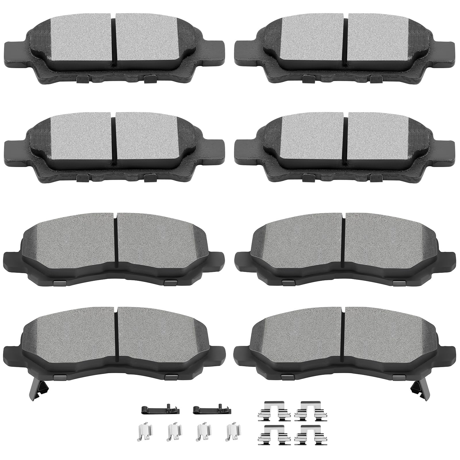 Scitoo Ceramic Front Rear Disc Brake Pad Set Fit For Dodge Avenger Caliber, For Jeep Compass Patriot, For Mitsubishi Lancer Outl