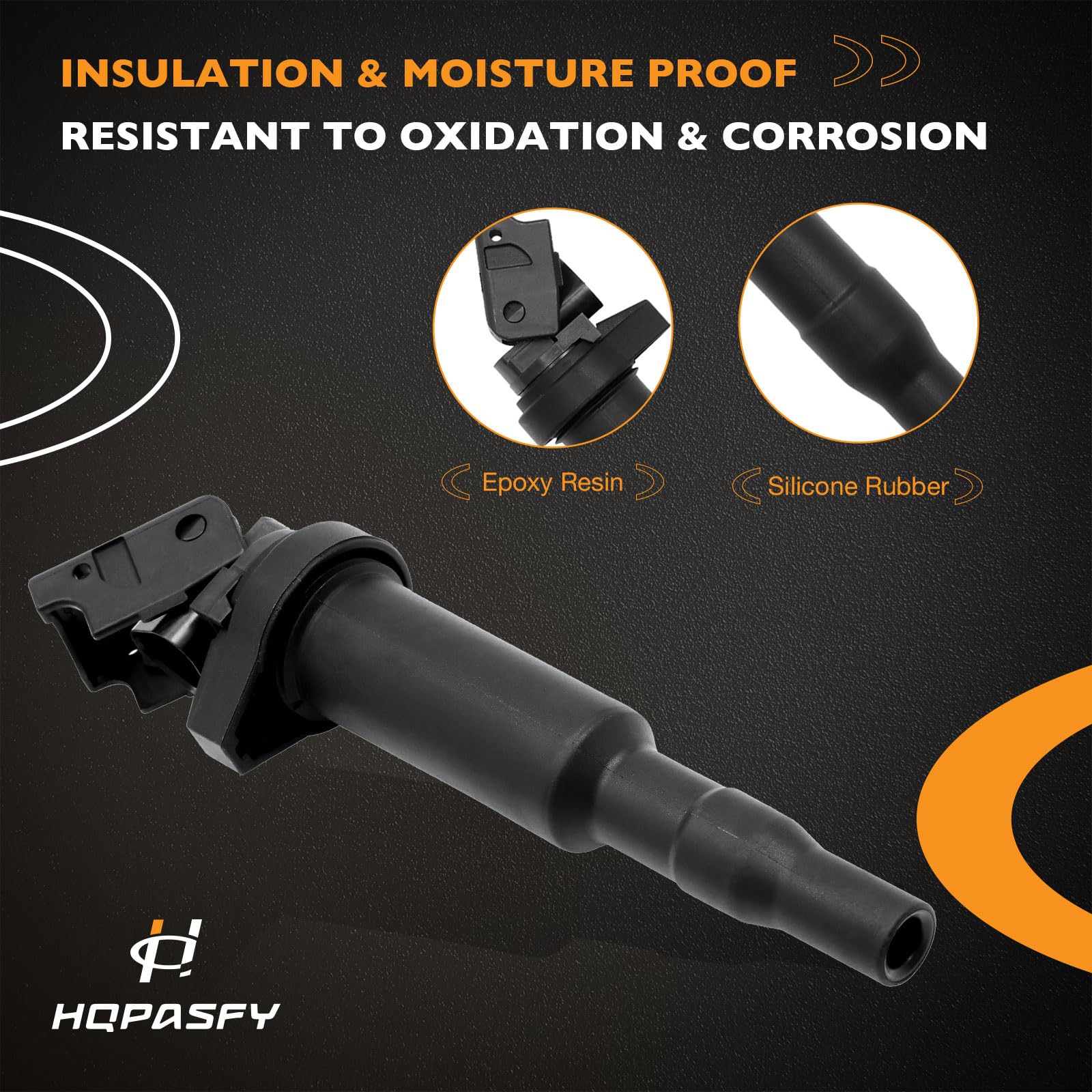 Hqpasfy Ignition Coil Pack Set Of 6 Compatible With Bmw 325I 335I 525I 550I 650I M3 M5 X5 X6 & More Replaces# 0221504470, 121375