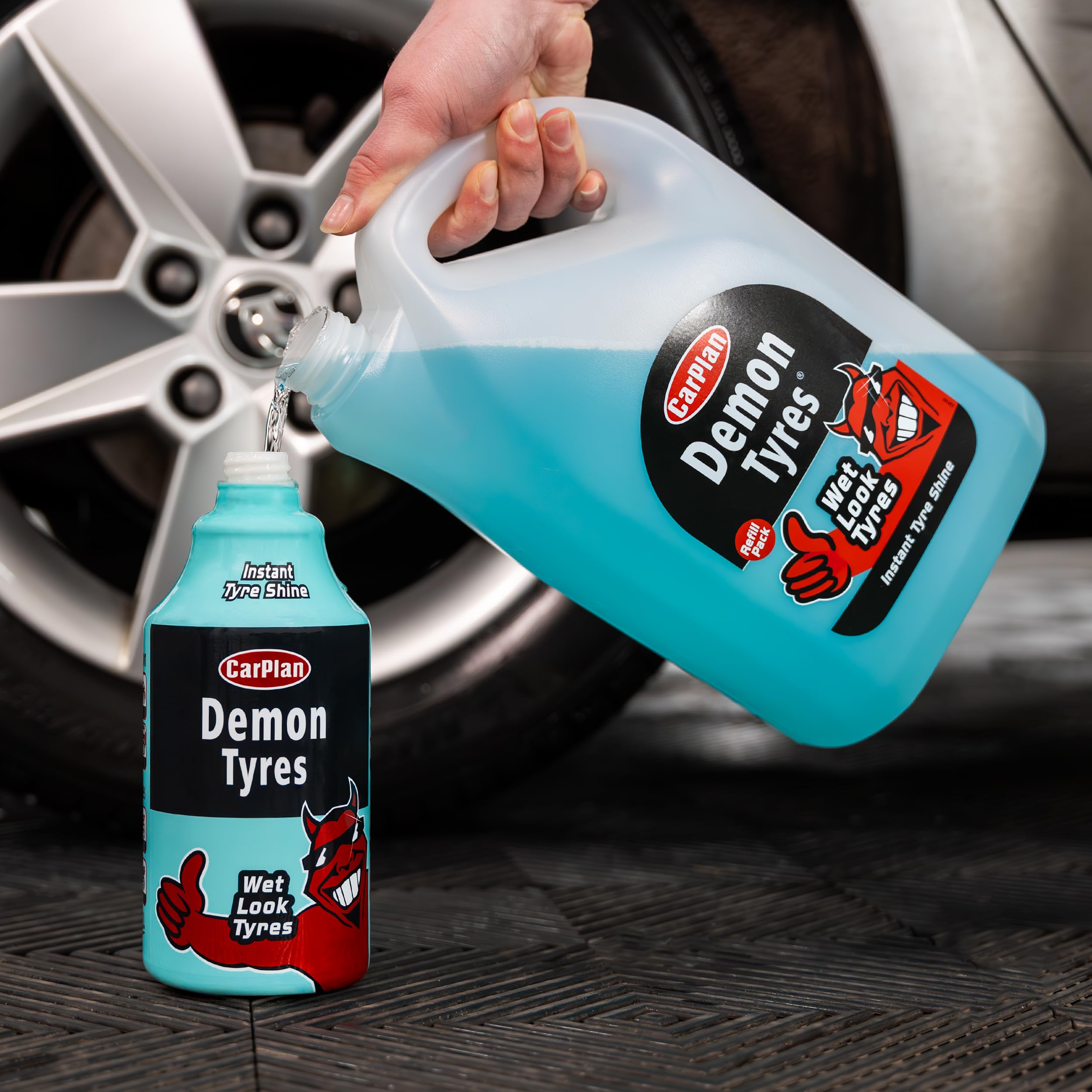 Carplan Demon Tyres 169 Fl Oz (5L) Refill Pack - Wet Look Tyres