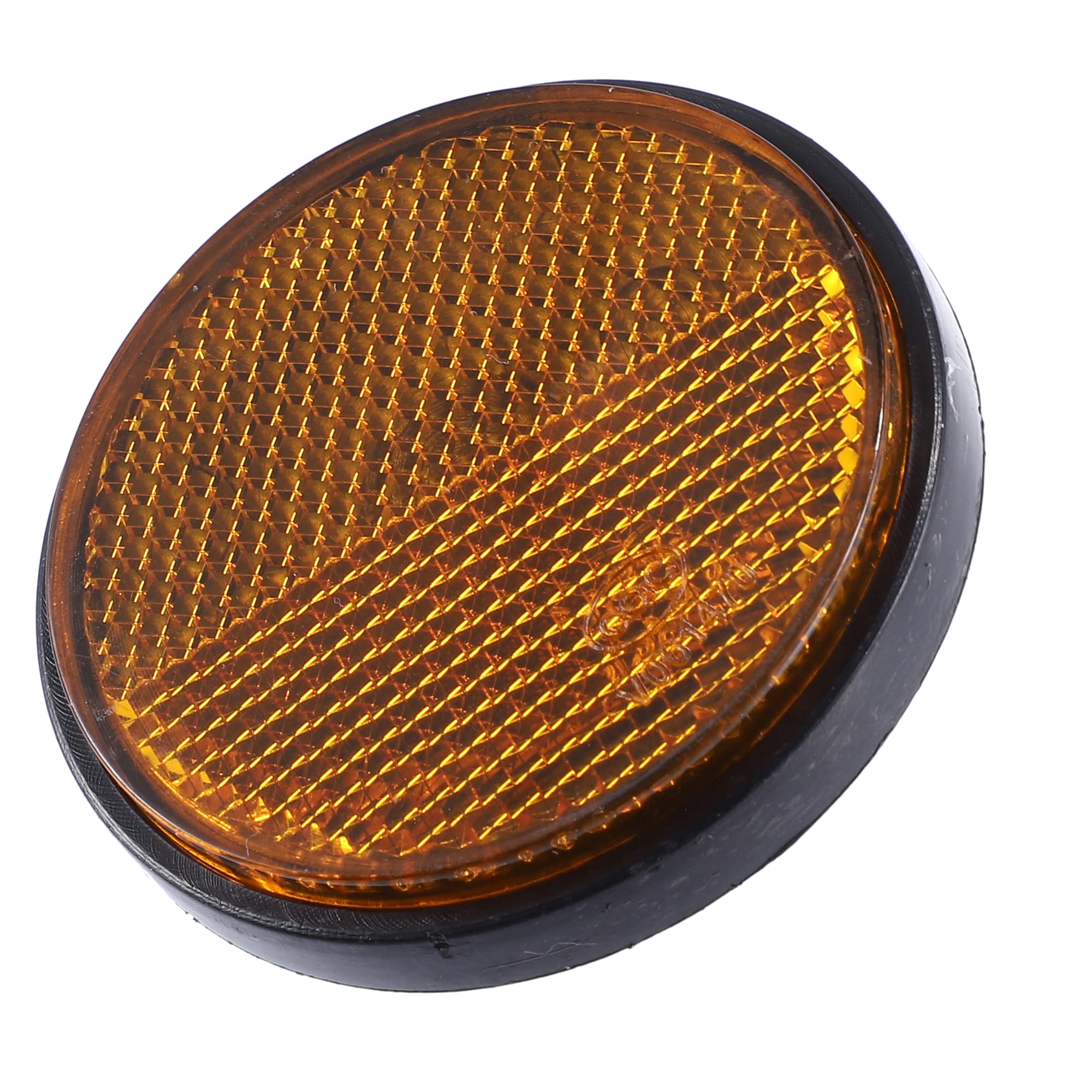 X Autohaux 4 Pcs M6X1.0 Orange Plastic Universal Round Screw Mount Reflective Warning Reflector For Motorcycle Bike