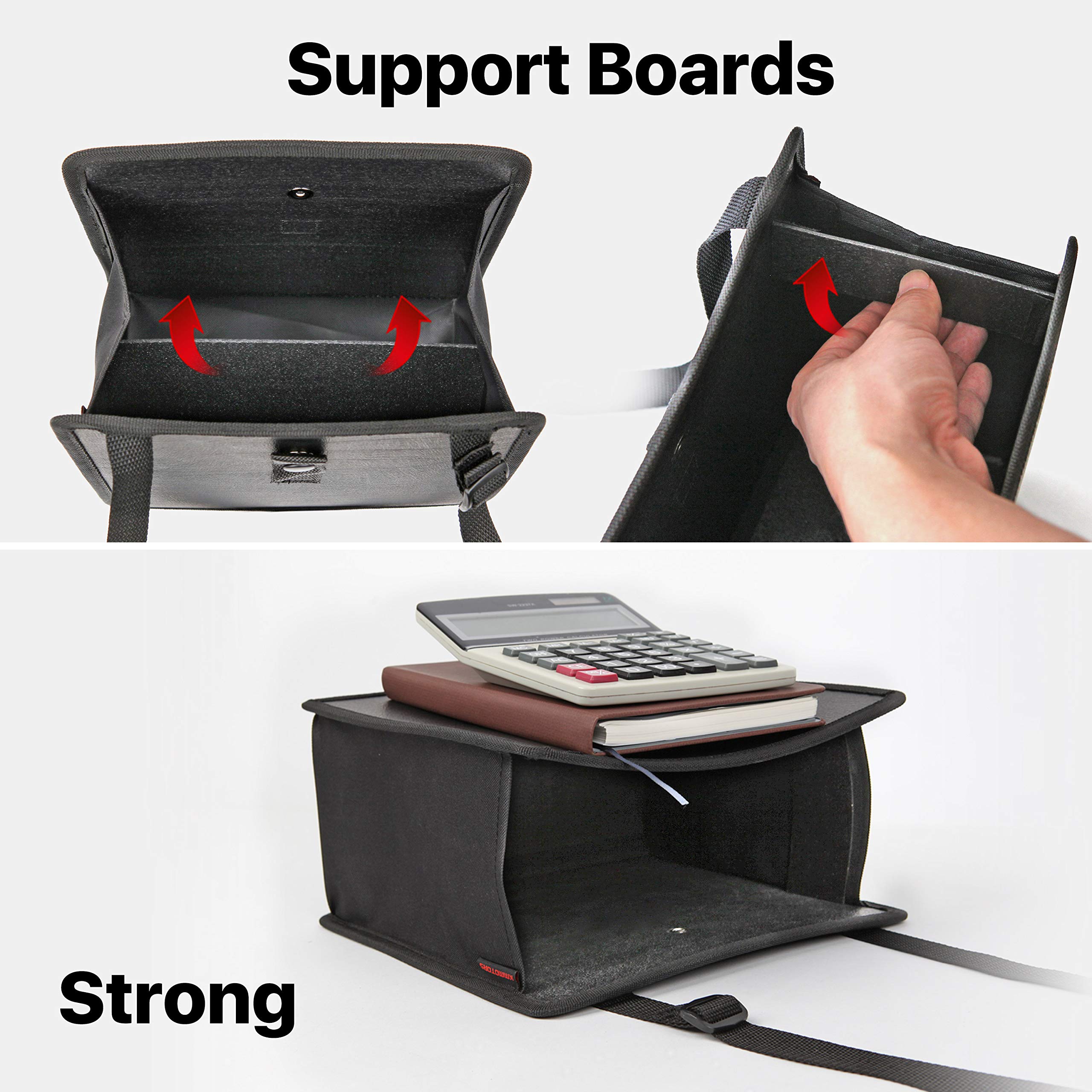 KMMOTORS Jopps Premium Diamond Car Trash Can - Luxury Foldable Bin with Strap, PU Leather & Oxford, Waterproof, Bling Crystal De