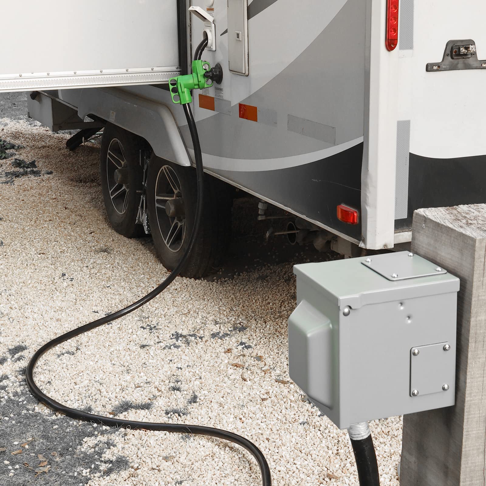 Rvguard 50 Amp 50 Foot Rv/Ev Extension Cord, Nema 14-50P/R Heavy Duty Extension Cord With Led Power Indicator And Cord Organizer