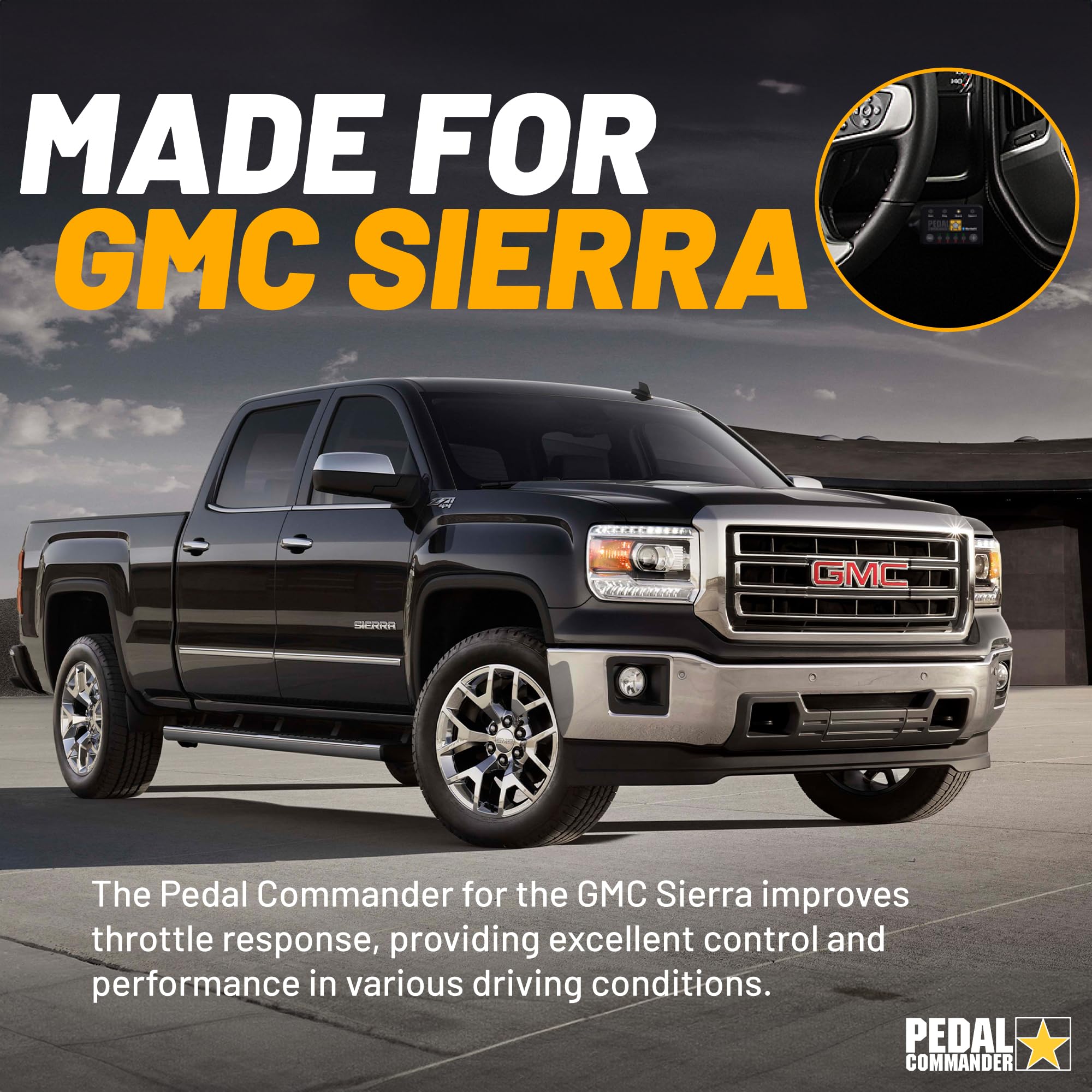 Pedal Commander For Gmc Sierra 2007-2018 Throttle Response Controller Fits: 1500, 2500Hd, 3500Hd, Base, Sle, Slt, Denali, Gmc Si