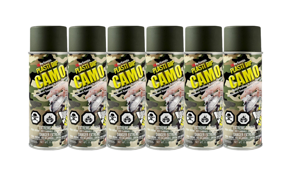 Plasti Dip Performix (11217-6-6Pk) Green Camo Spray - 11 Oz. Aerosol, (Pack Of 6)