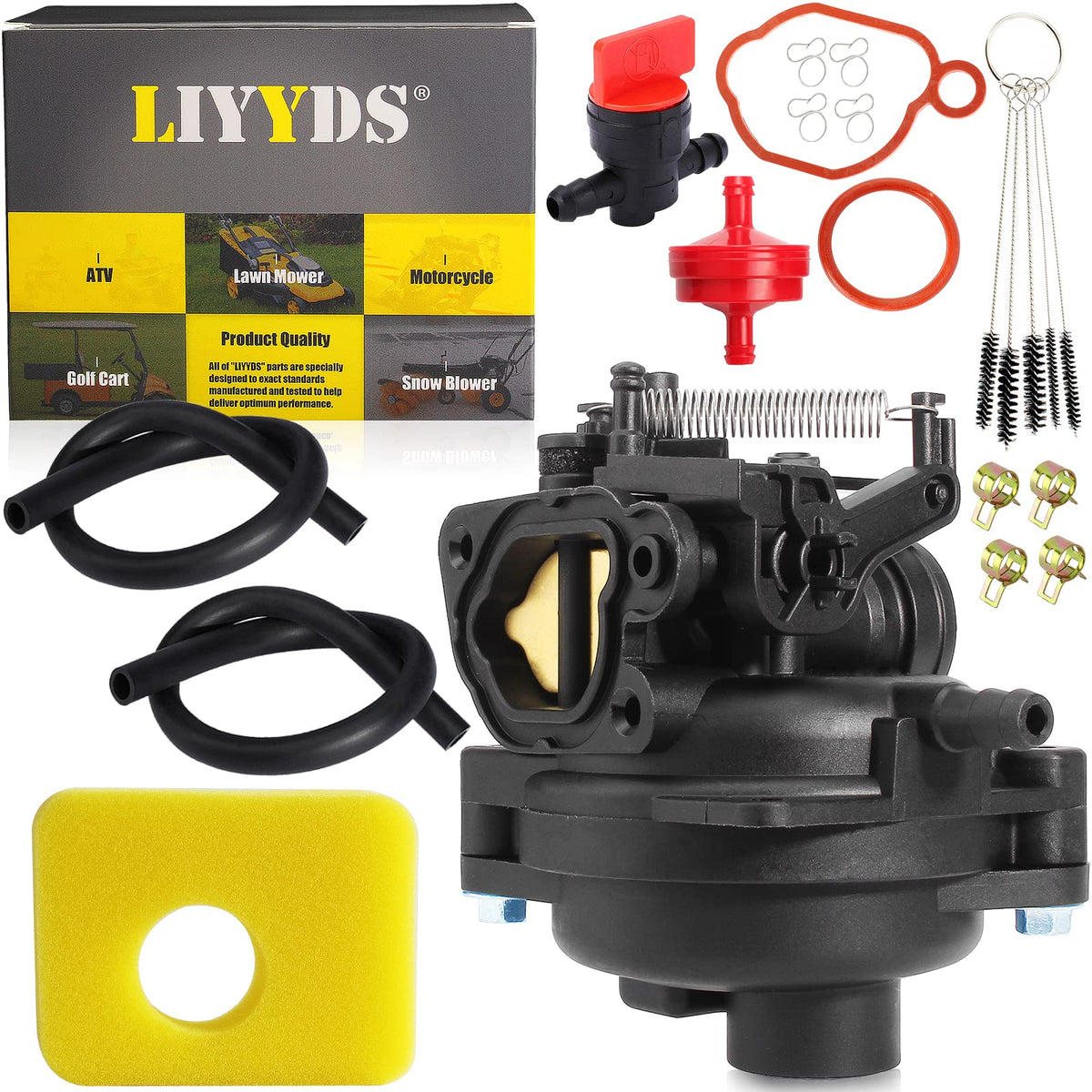 Liyyds 799584 Carburetor Kit Compatible With 592361 594057 594058 594529 Tb110 Tb115 Tb200 Tb230 Tb330 Tb370 Tb554 550Ex 625Ex 675Ex 725Exi Lawnmower