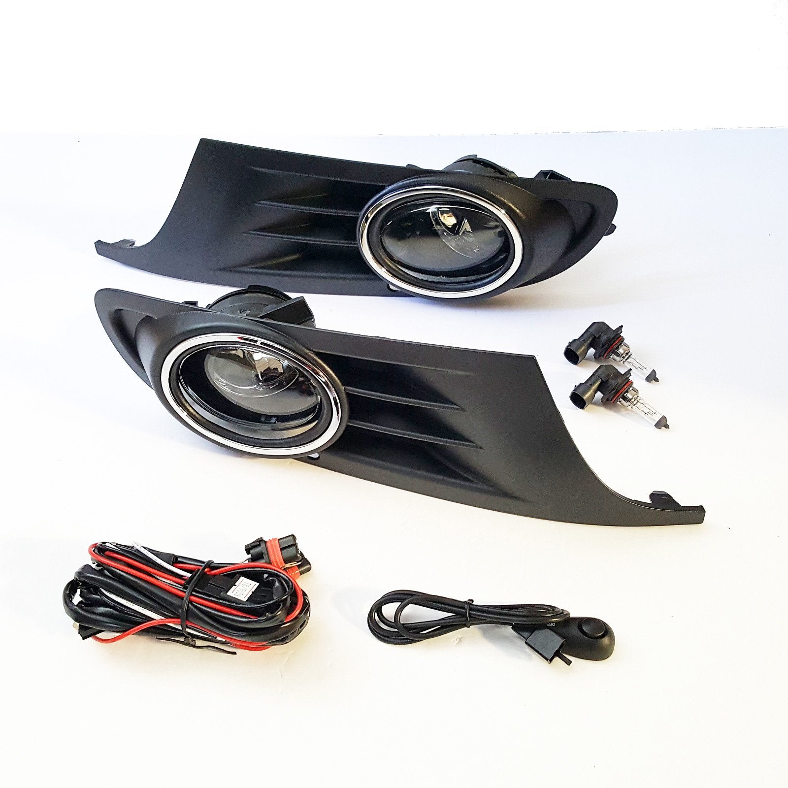 Ledin Fog Lights Compatible For 2010-2014 Golf Mk6 Jetta (Oe Style Clear Lens With Switch, Wires, Bulbs, Bezels)