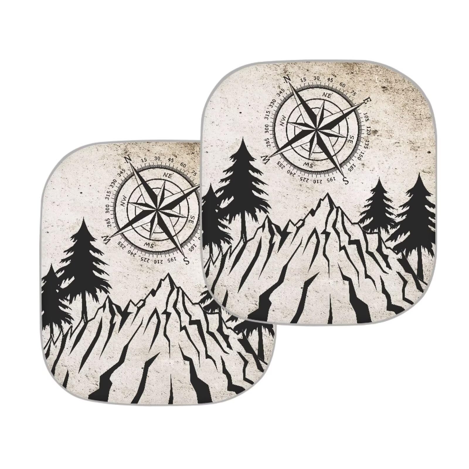 Renewold Compass Front Window Sun Visor Automotive Windshield Sunshade Summer Outdoor Car Window Shade For Most Sedans Van Suv T