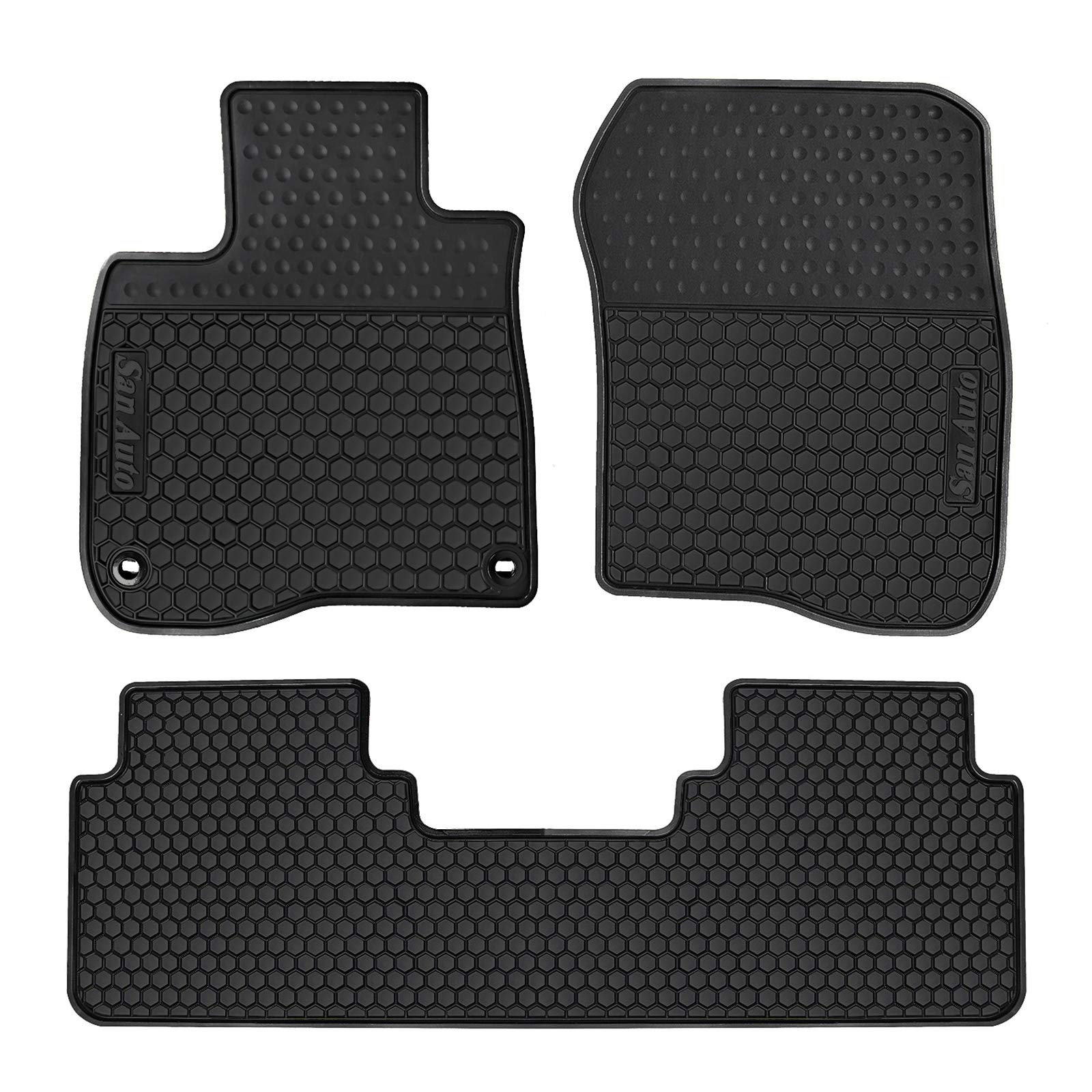 San Auto Car Rubber Floor Mat For Honda Cr-V 5Th Generation 2017 2018 2019 2020 2021 2022 Custom Fit Full Black Auto Liner Mats
